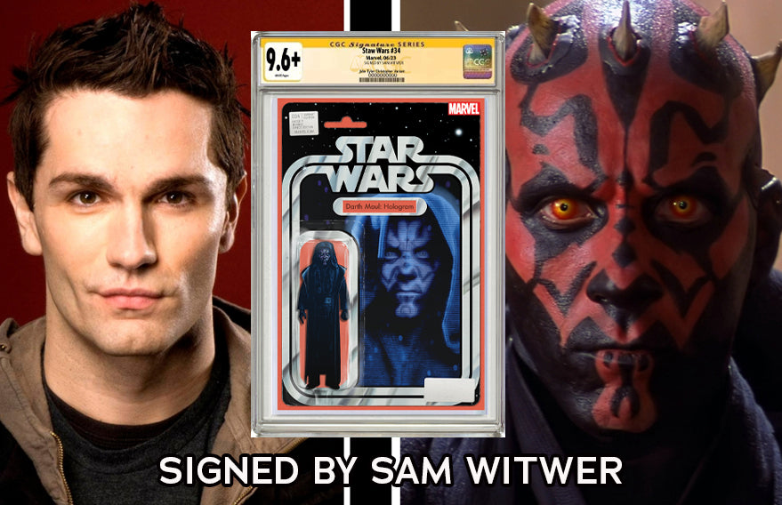 STAR WARS #34 JTC ACTION FIGURE VARIANT SIGNED BY SAM WITWER CGC 9.6 OR BETTER (Copy)