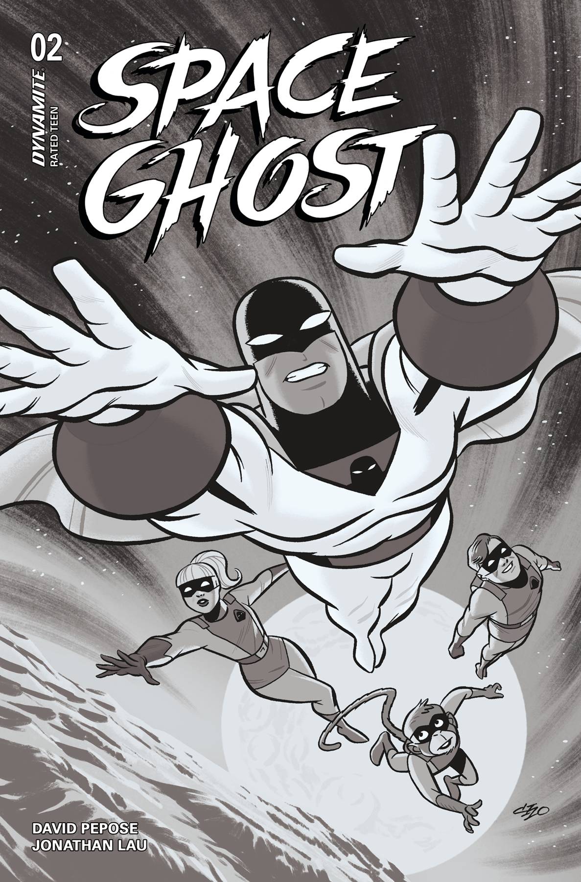 SPACE GHOST #2 CVR O 20 COPY INCV CHO B&W - 6-5-24