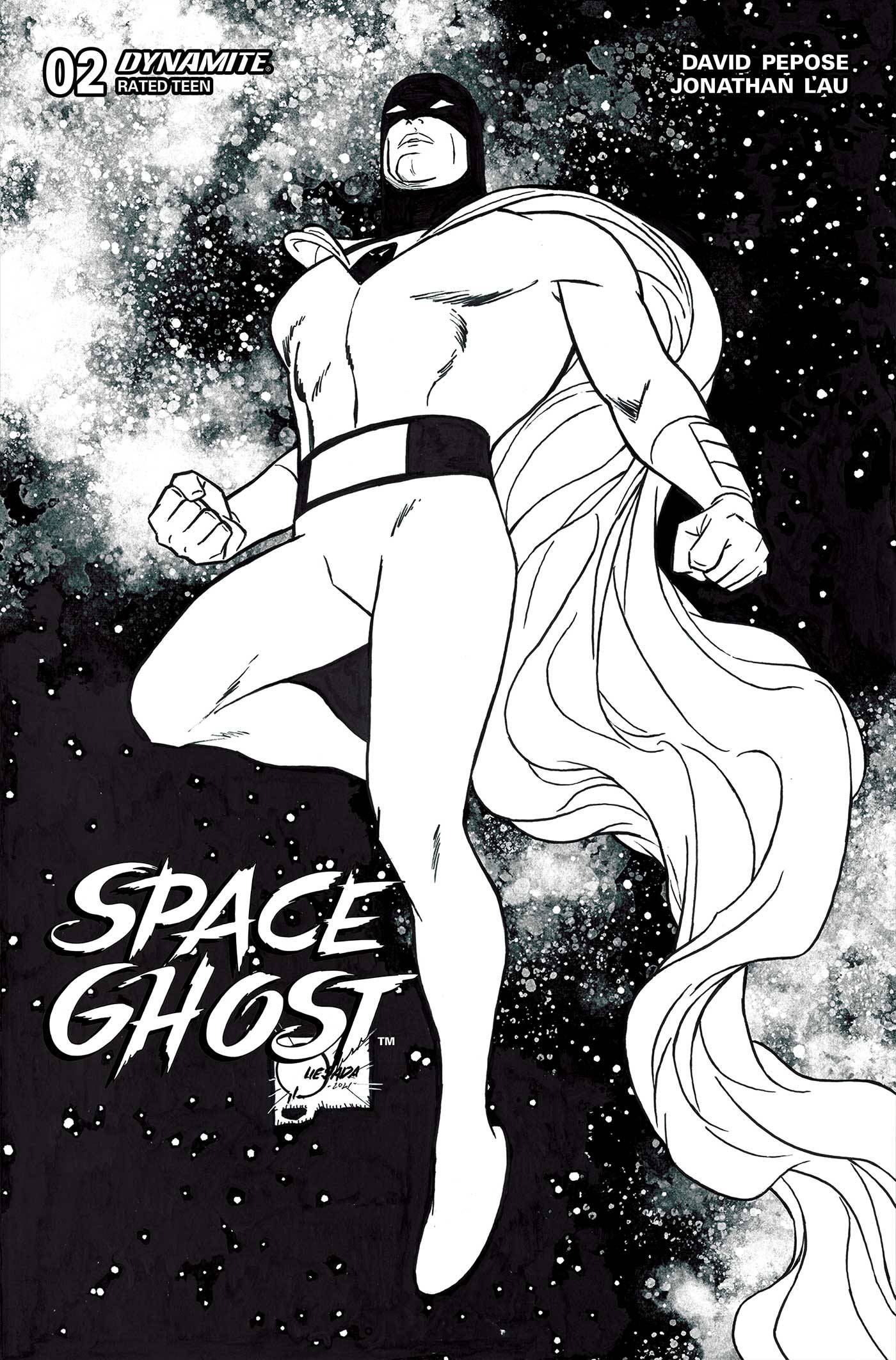 SPACE GHOST #2 CVR U FOC QUESADA B&W ORIGINAL - 6-5-24