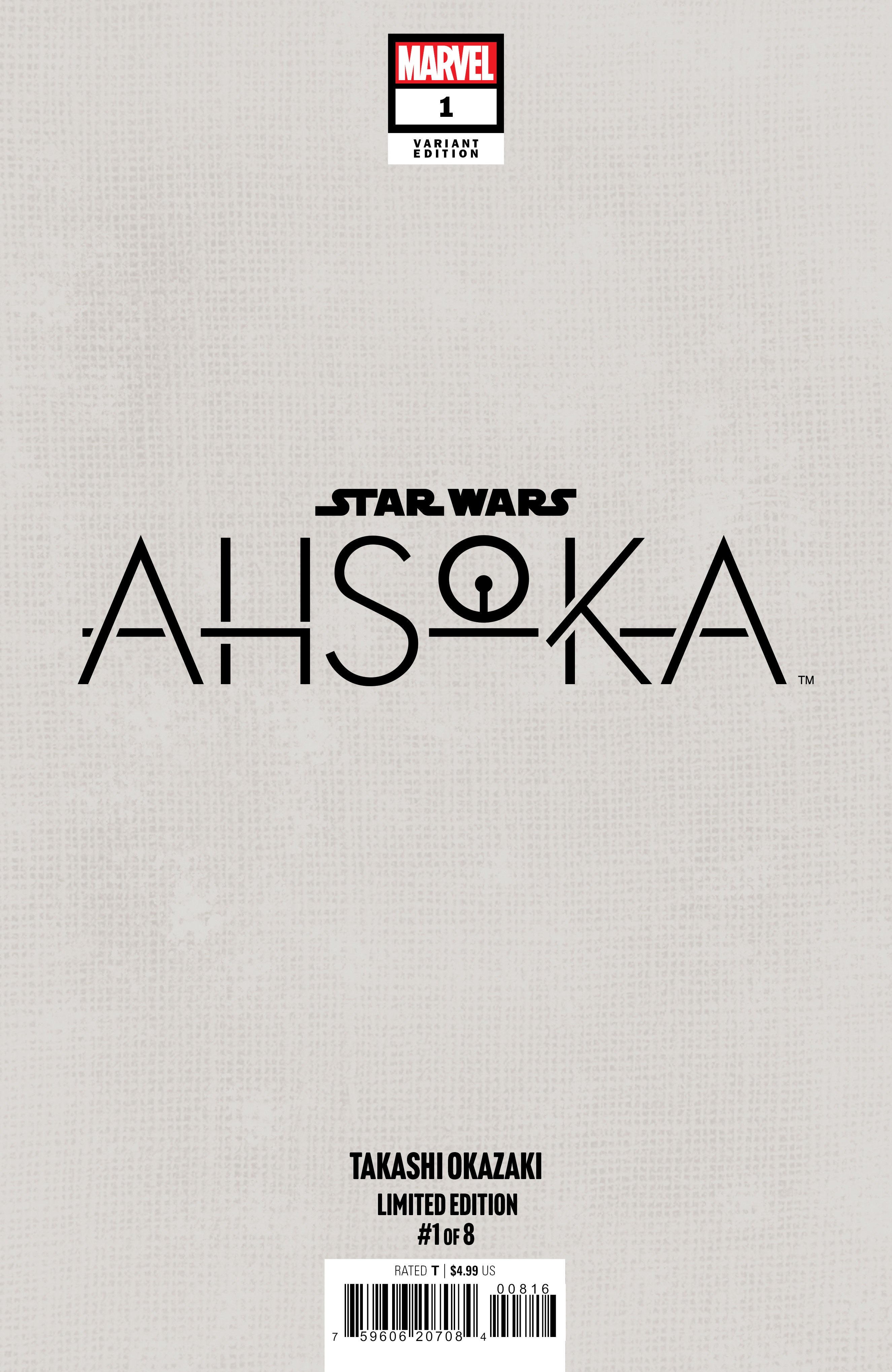 STAR WARS: AHSOKA #1-8 TAKASHI OKAZAKI LIMITED EDITION EXCLUSIVE VARIANT SET 04/2025