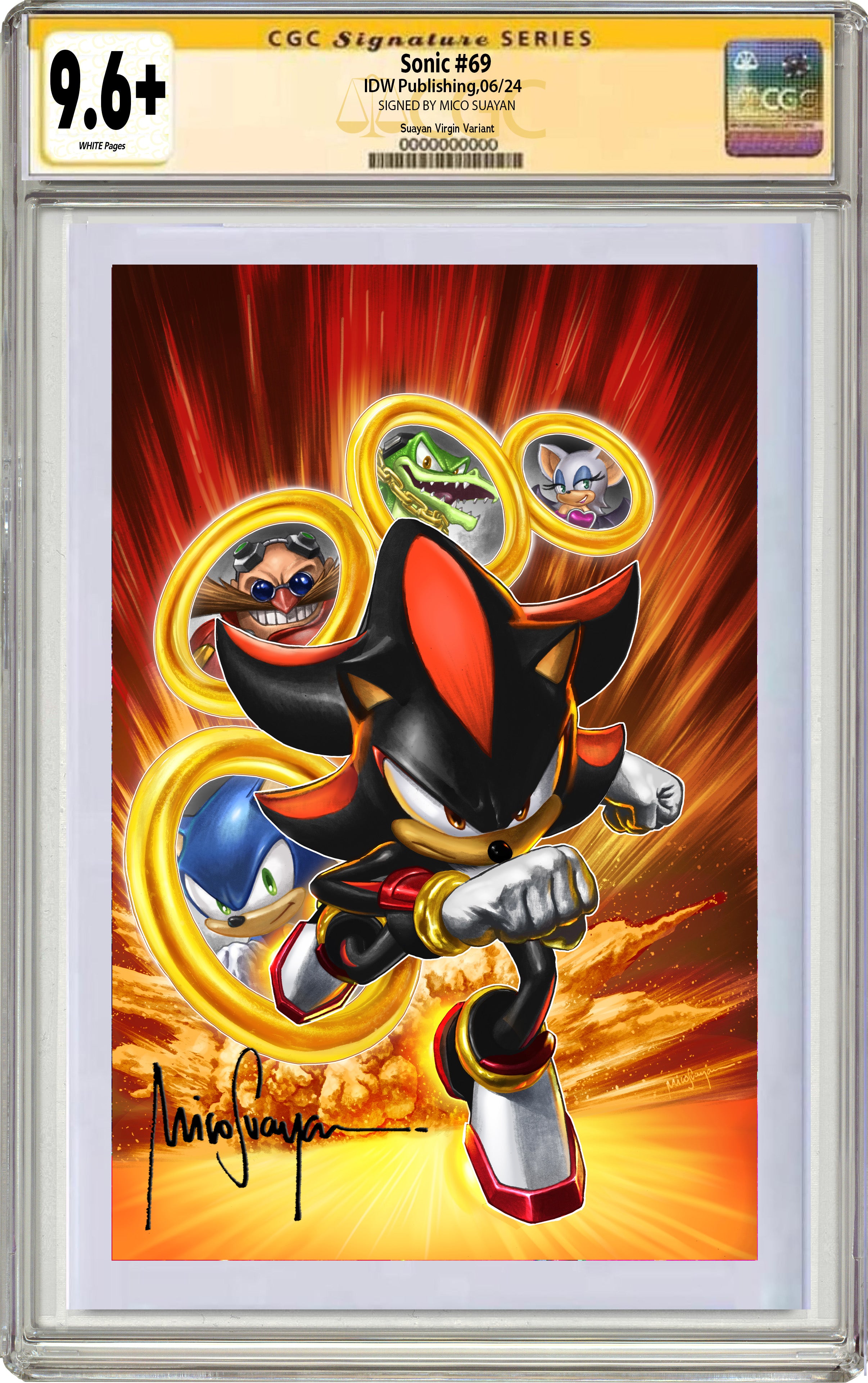 SONIC THE HEDGEHOG #69 MICO SUAYAN FANEXPO DALLAS EXCLUSIVE VARIANT