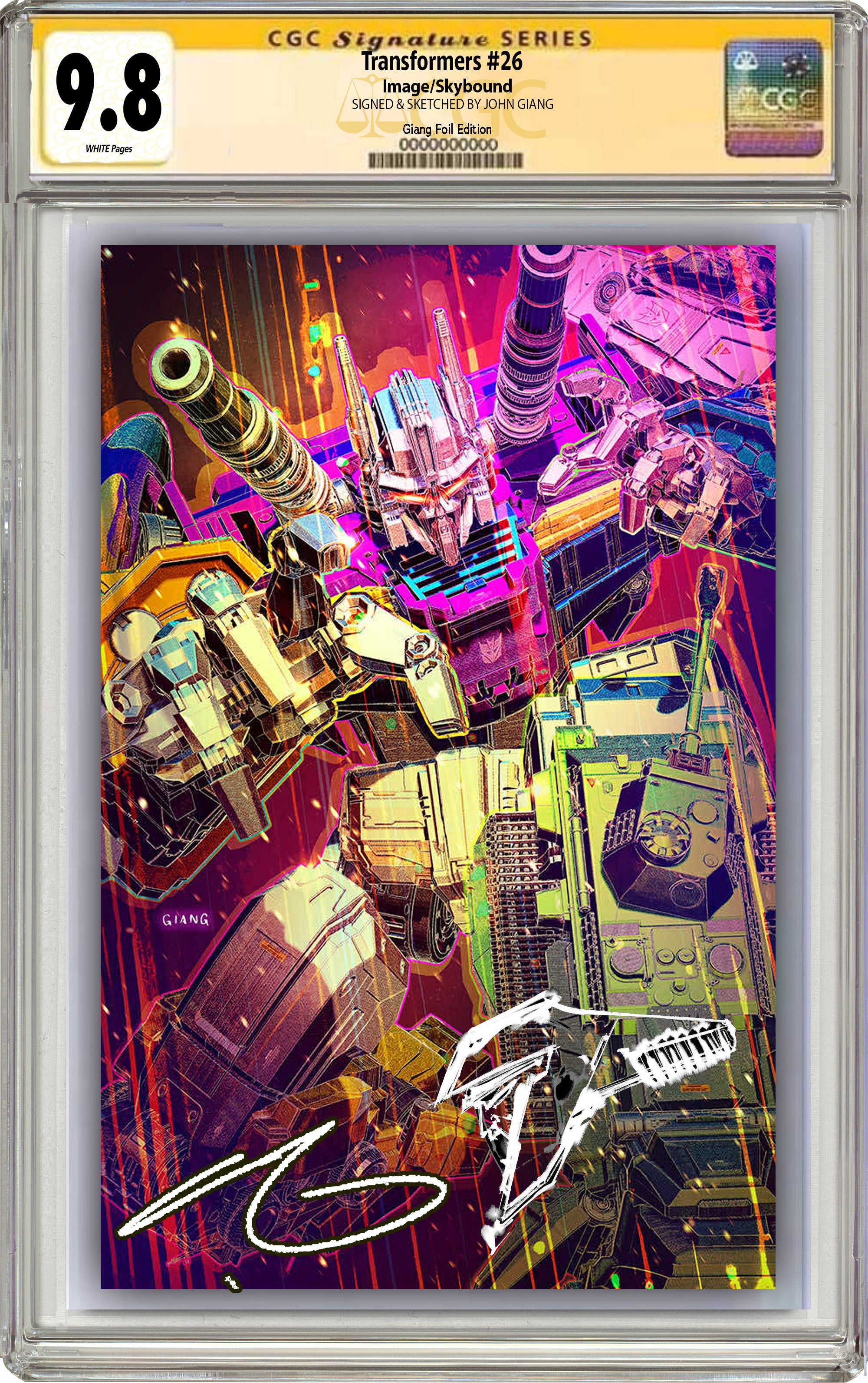TRANSFORMERS #26 JOHN GIANG SGCC EXCLUSIVE FOIL EDITION. LIMITED TO 300 W/COA