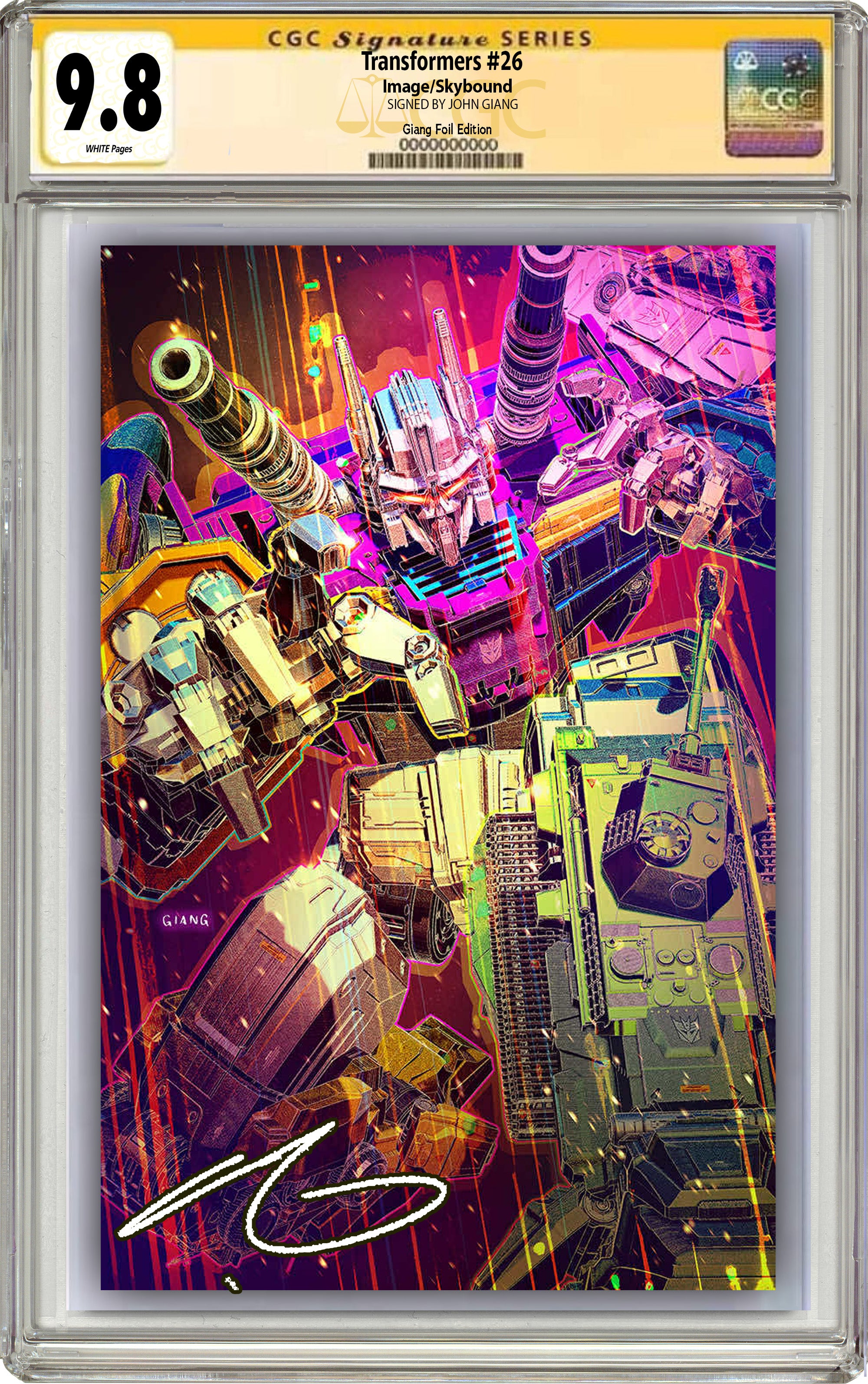 TRANSFORMERS #26 JOHN GIANG SGCC EXCLUSIVE FOIL EDITION. LIMITED TO 300 W/COA