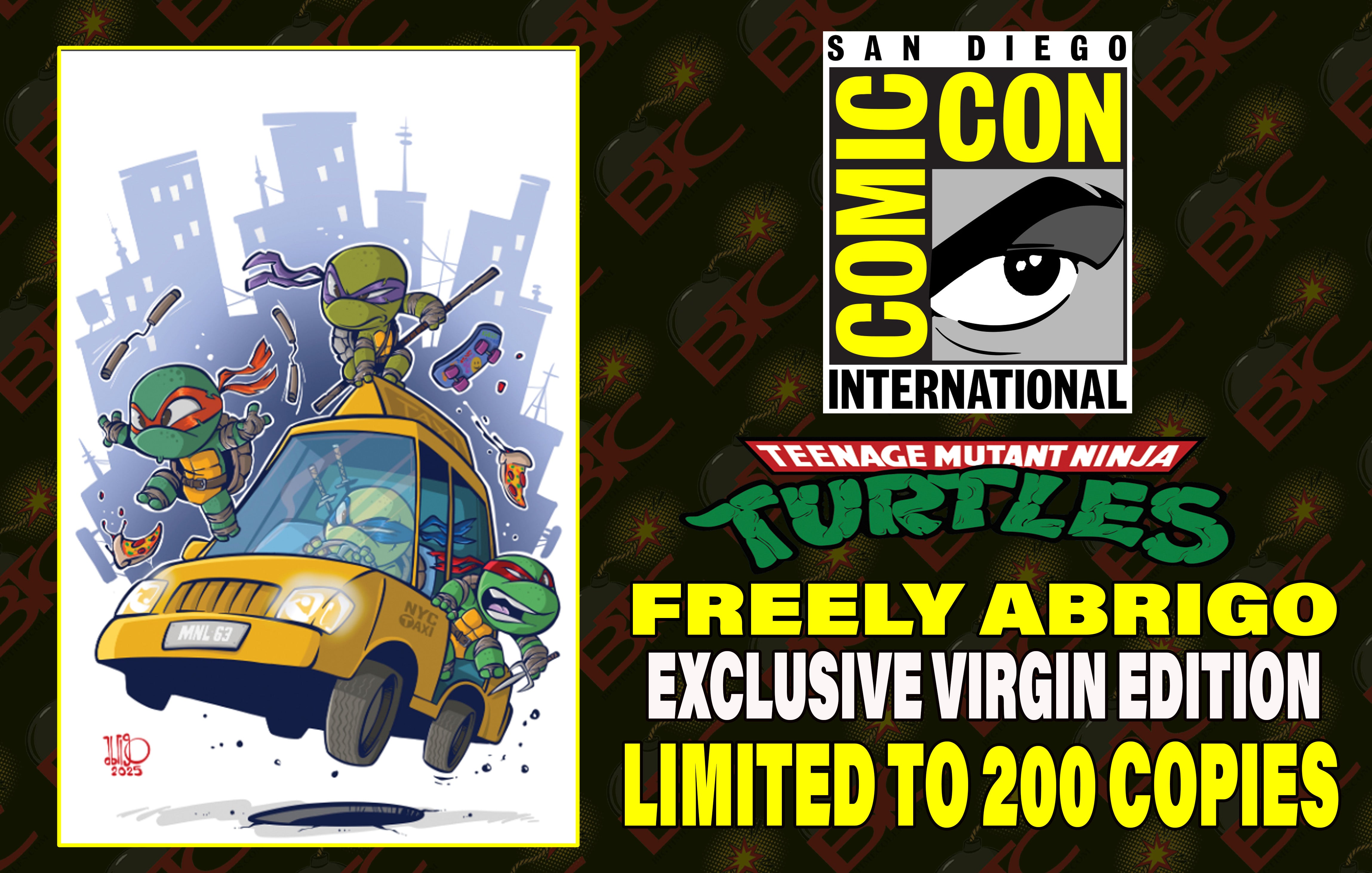 TMNT #10 FREELY ABRIGO SDCC EXCLUSIVE TRADE DRESS & VIRGIN EDITION.