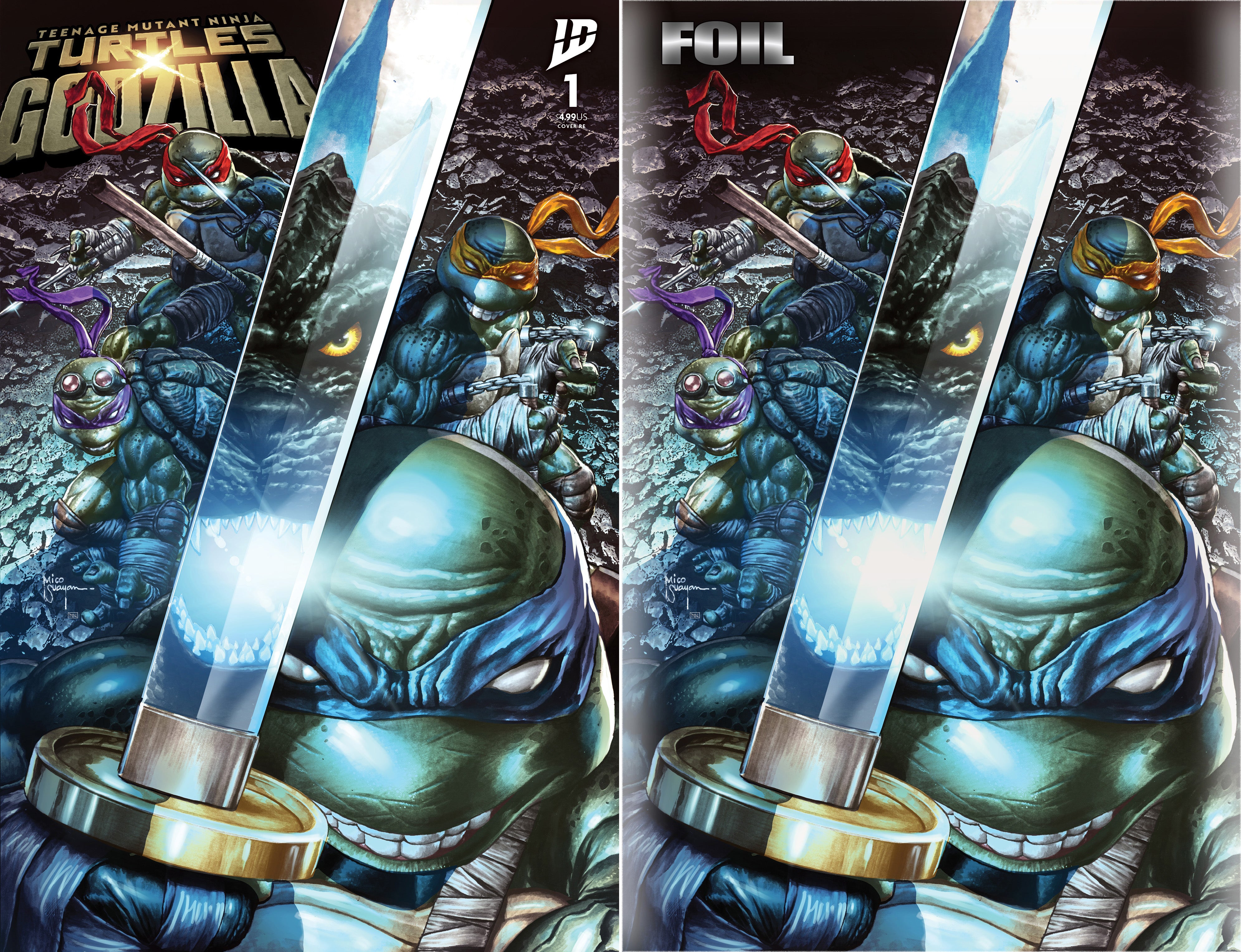 TEENAGE MUTANT NINJA TURTLES X GODZILLA #1 MICO SUAYAN SGCC EXCLUSIVE VARIANT COVER OPTIONS