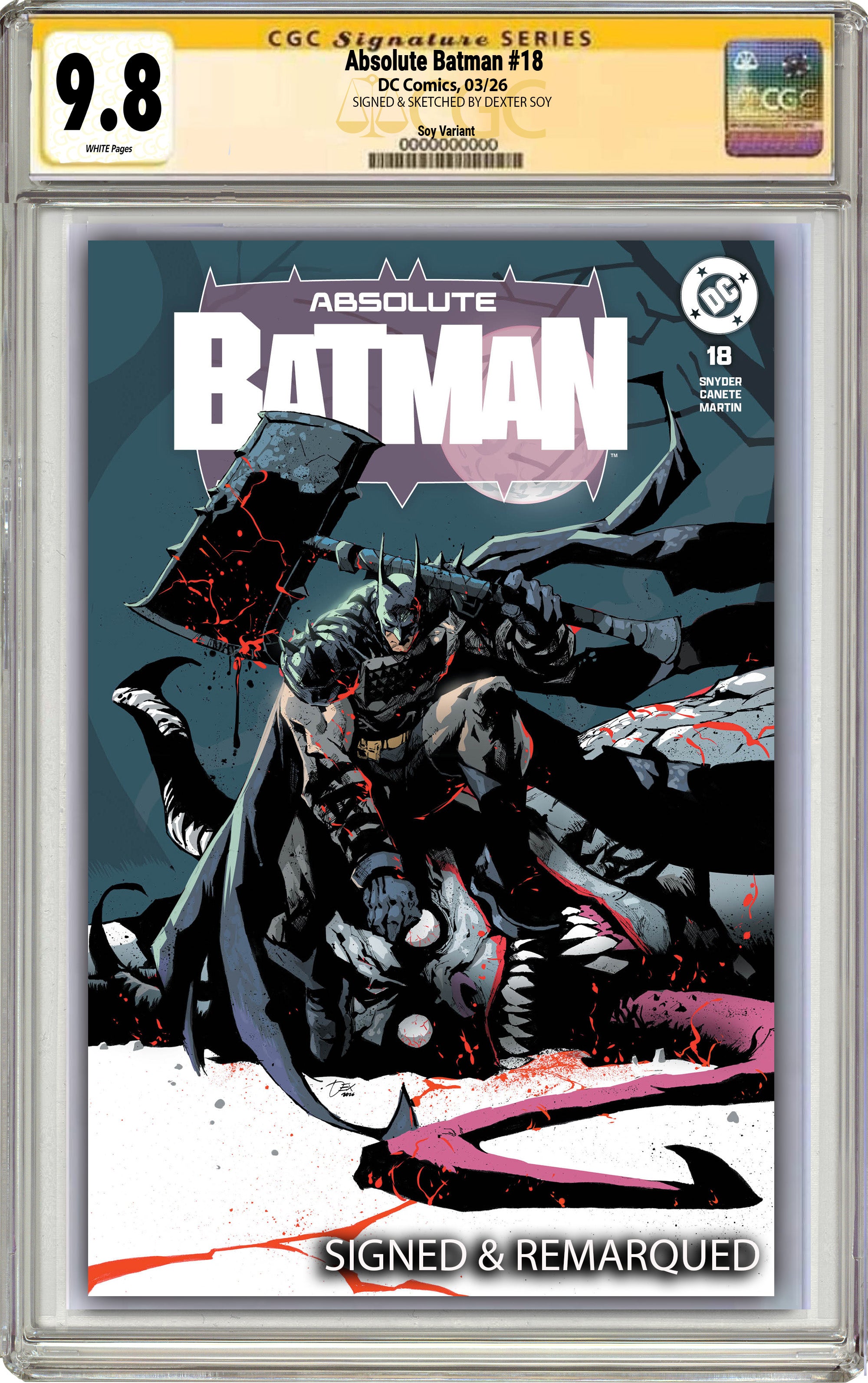 ABSOLUTE BATMAN #18 DEXTER SOY MEGACON EXCLUSIVE VARIANT COVERS