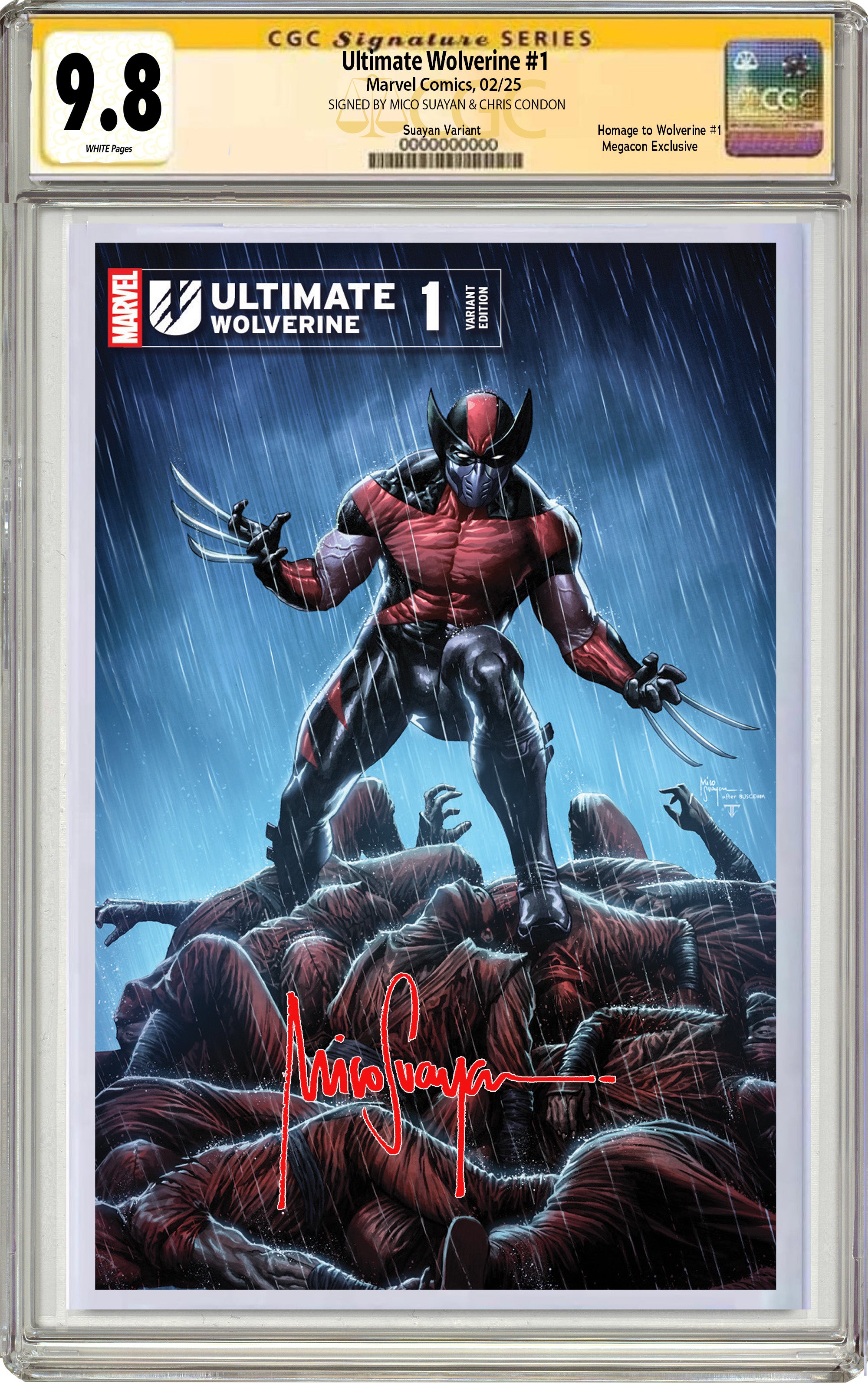 ULTIMATE WOLVERINE #1 MICO SUAYAN MEGACON EXCLUSIVE VARIANT COVERS 01/22/25 (M183)