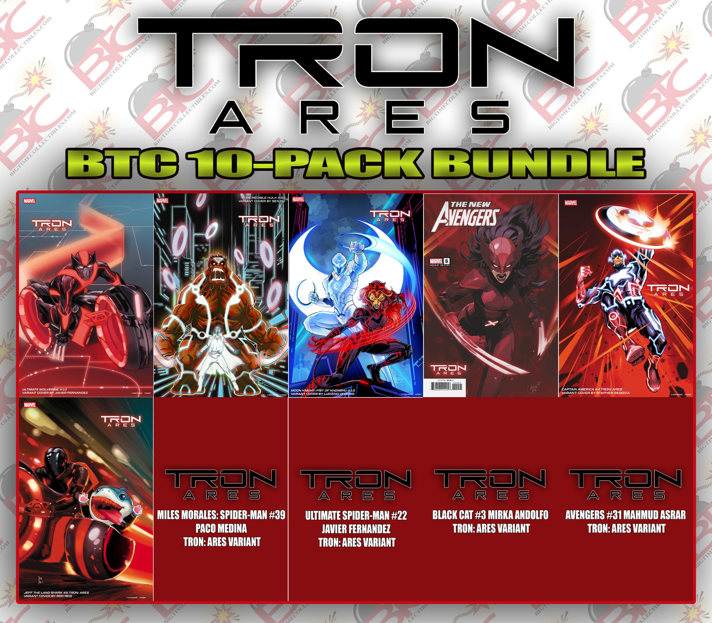 MARVEL TRON ARES VARIANTS 10-PACK BUNDLE DEAL 10-29-25