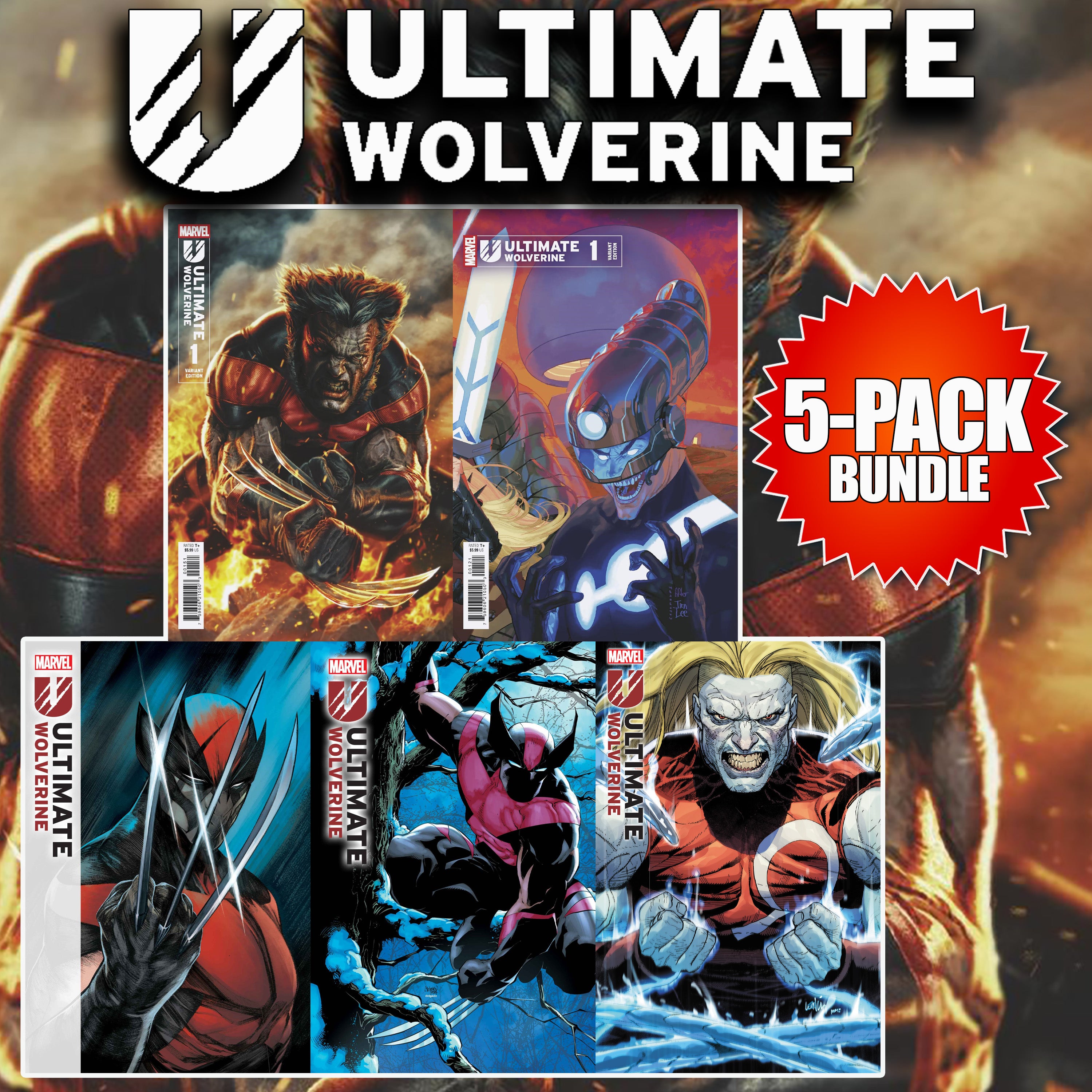 ULTIMATE WOLVERINE #1 5-PACK BUNDLE -- [Expected In Stock Date : 01-15