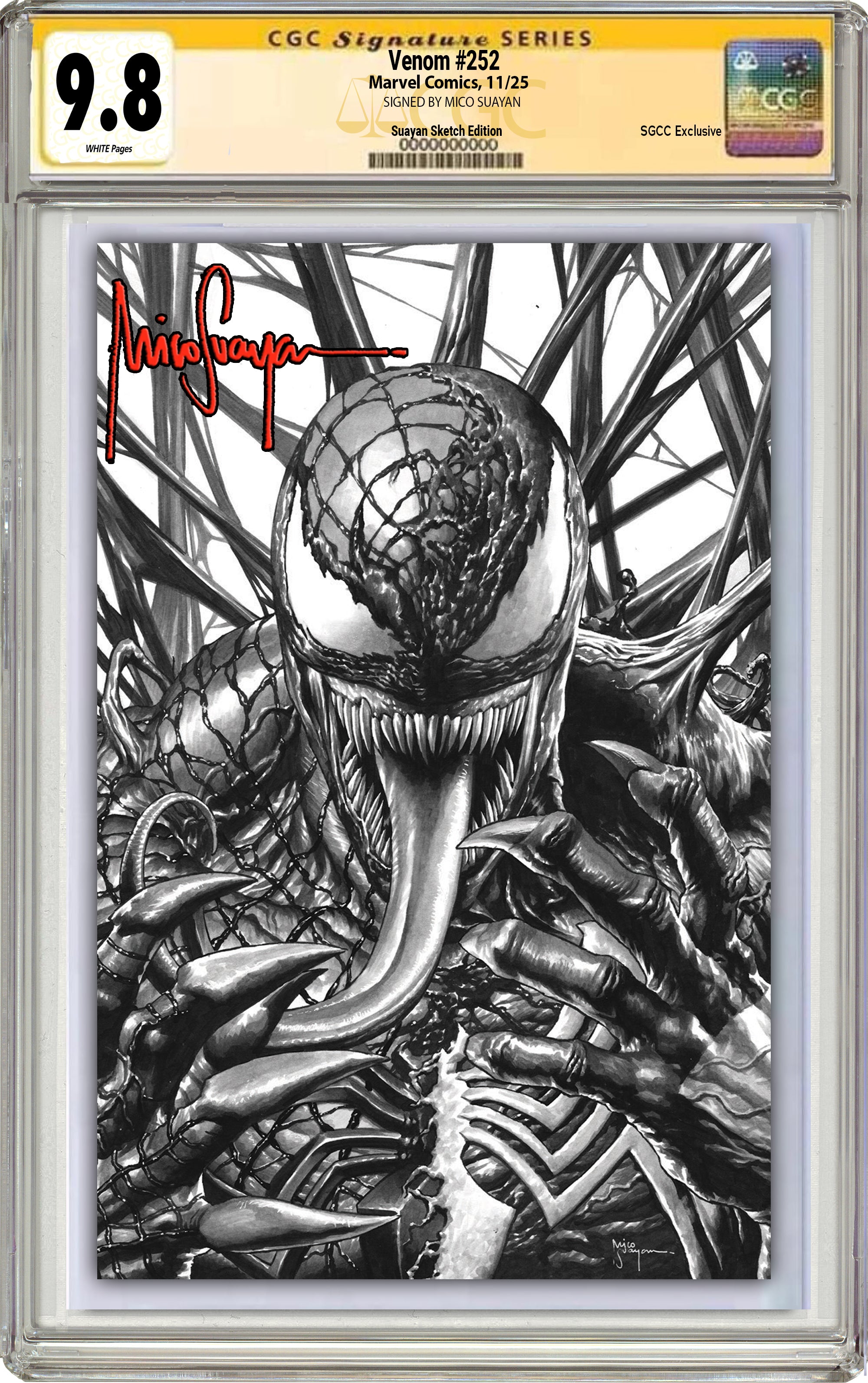 VENOM #252 MICO SUAYAN SGCC SECRET DROP SKETCH VARIANT (M90)(M92)(M243)