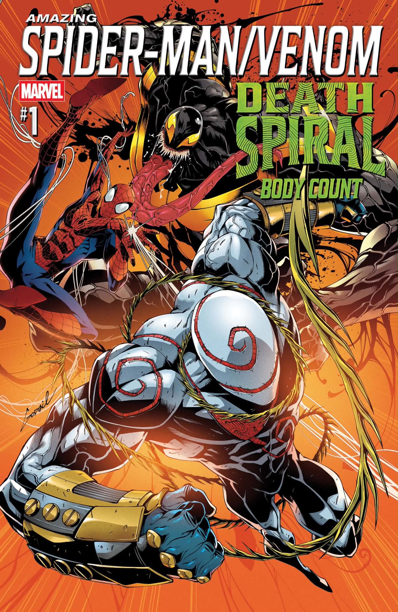 AMAZING SPIDER-MAN/VENOM: DEATH SPIRAL - BODY COUNT #1 GODTAIL EXCLUSIVE VARIANT COVERS