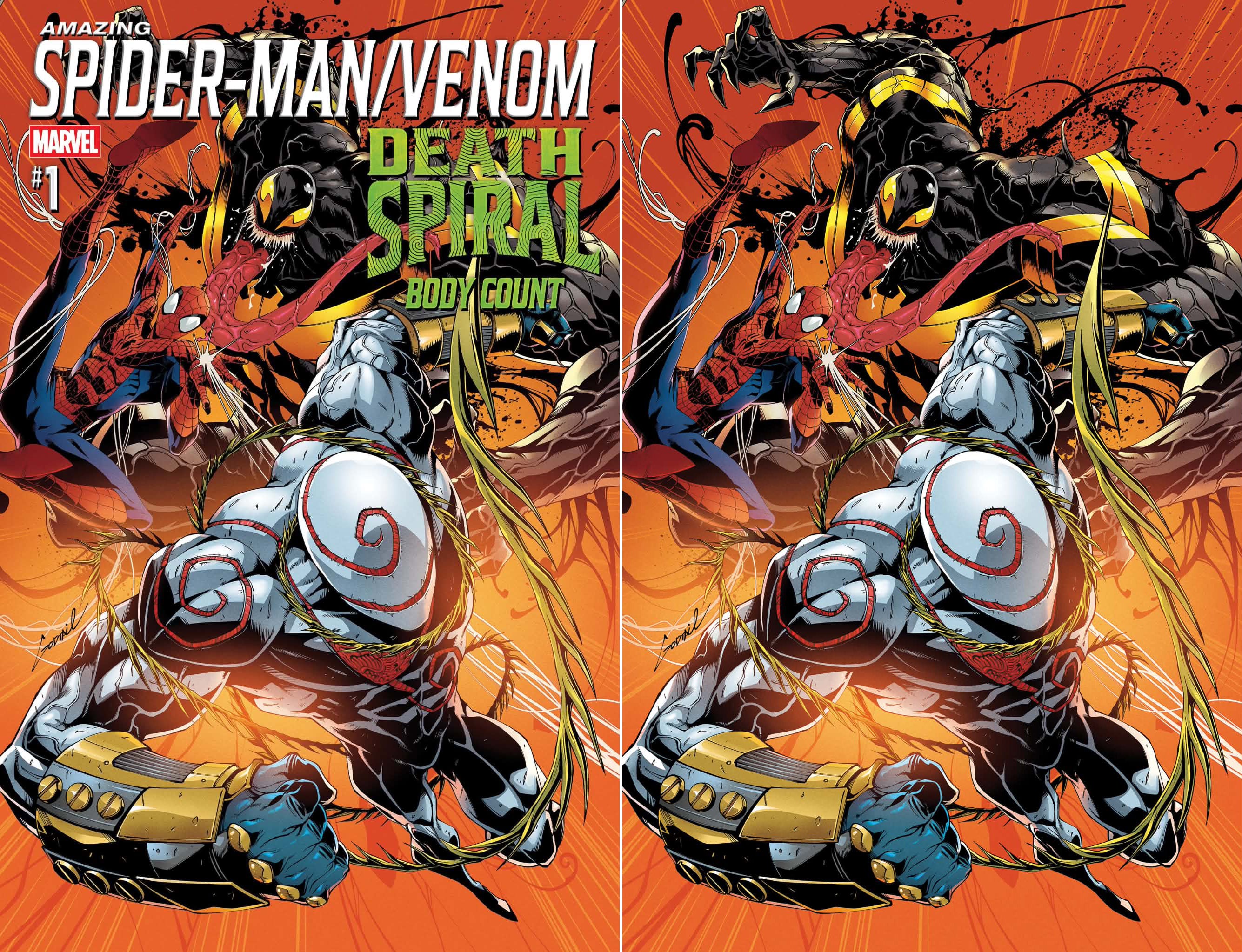 AMAZING SPIDER-MAN/VENOM: DEATH SPIRAL - BODY COUNT #1 GODTAIL EXCLUSIVE VARIANT COVERS