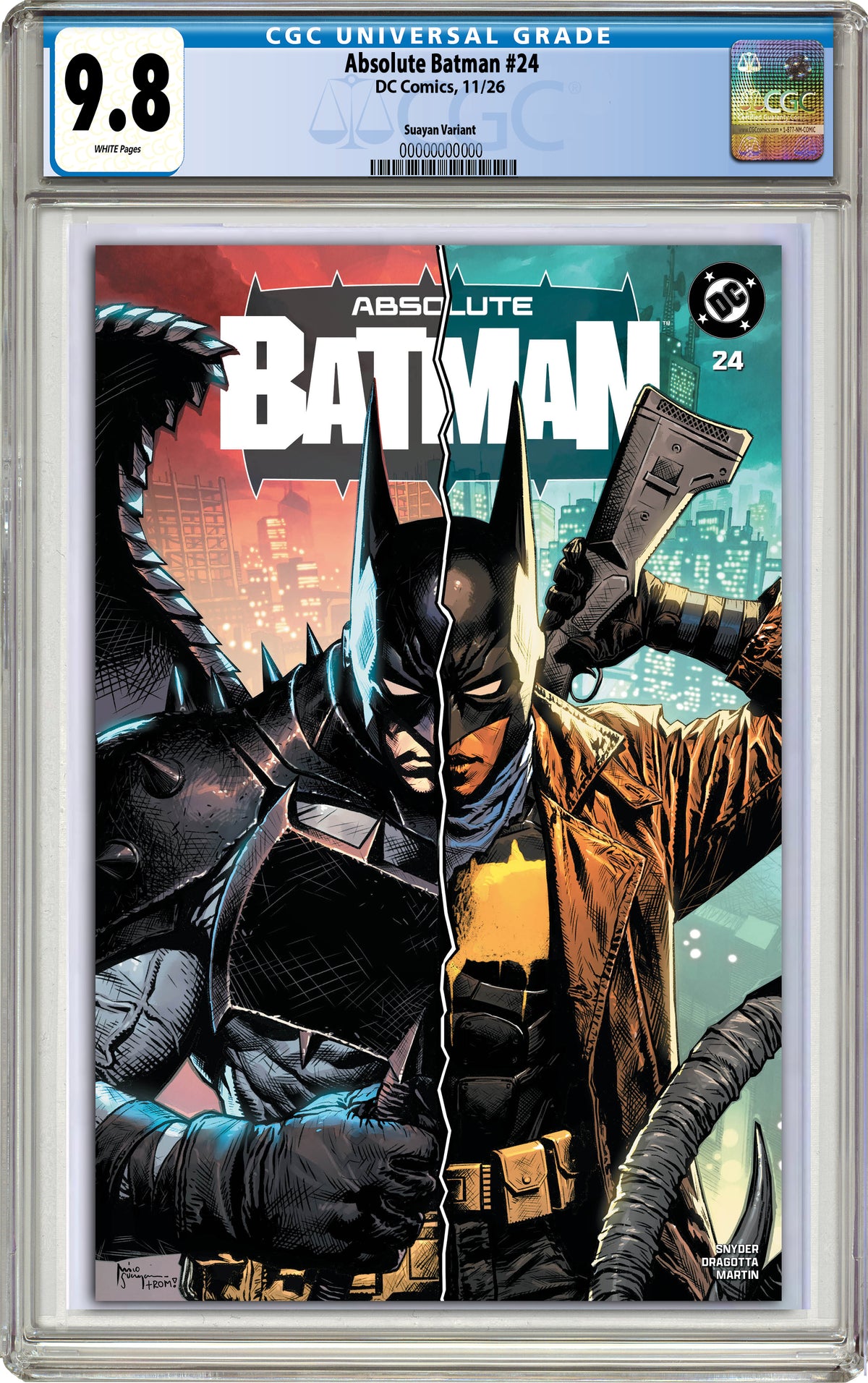 ABSOLUTE BATMAN #24 MICO SUAYAN NYCC EXCLUSIVE VARIANT COVERS (GRADED EDITION)