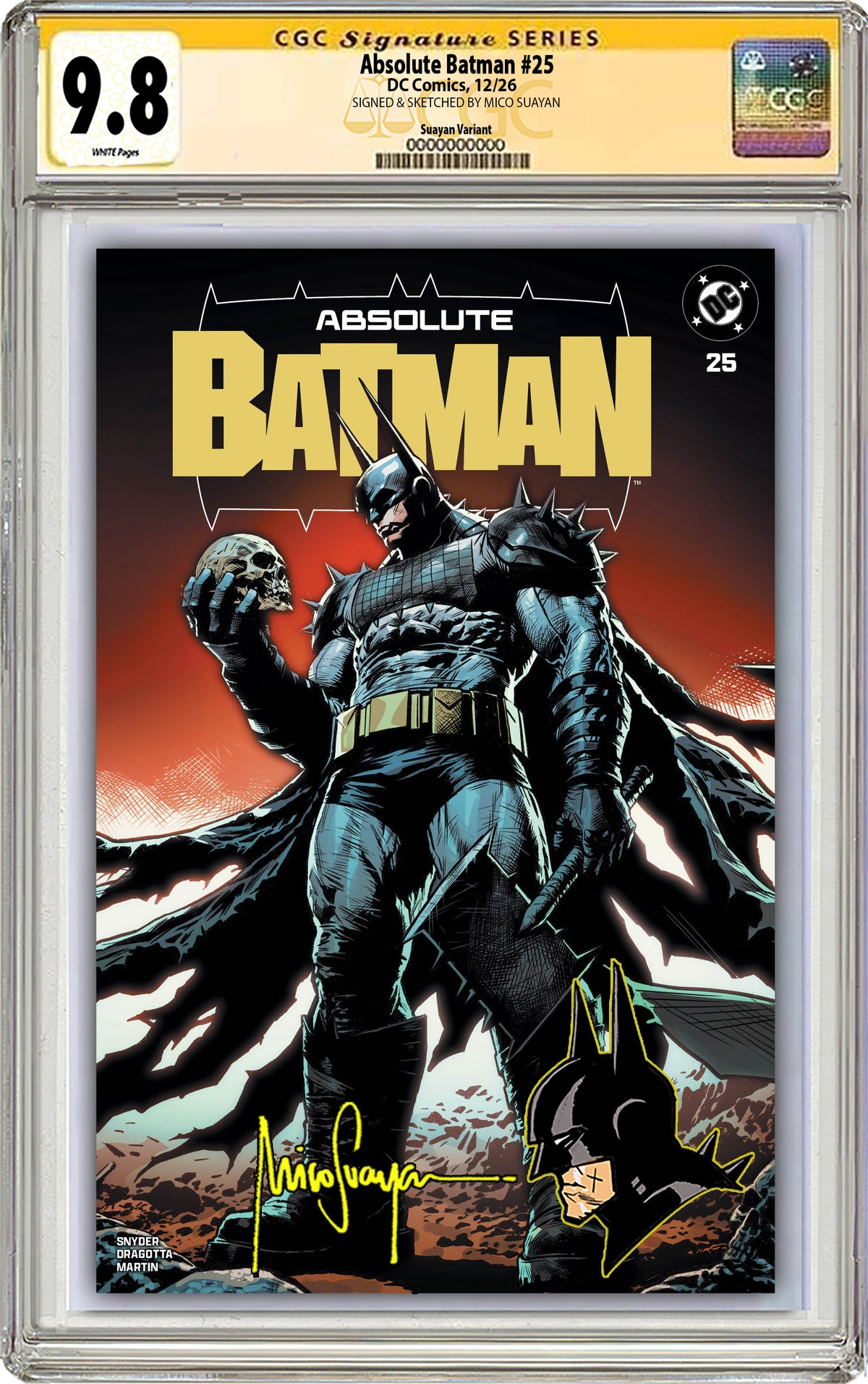 ABSOLUTE BATMAN #25 MICO SUAYAN SGCC EXCLUSIVE VARIANT COVERS (GRADED EDITION)