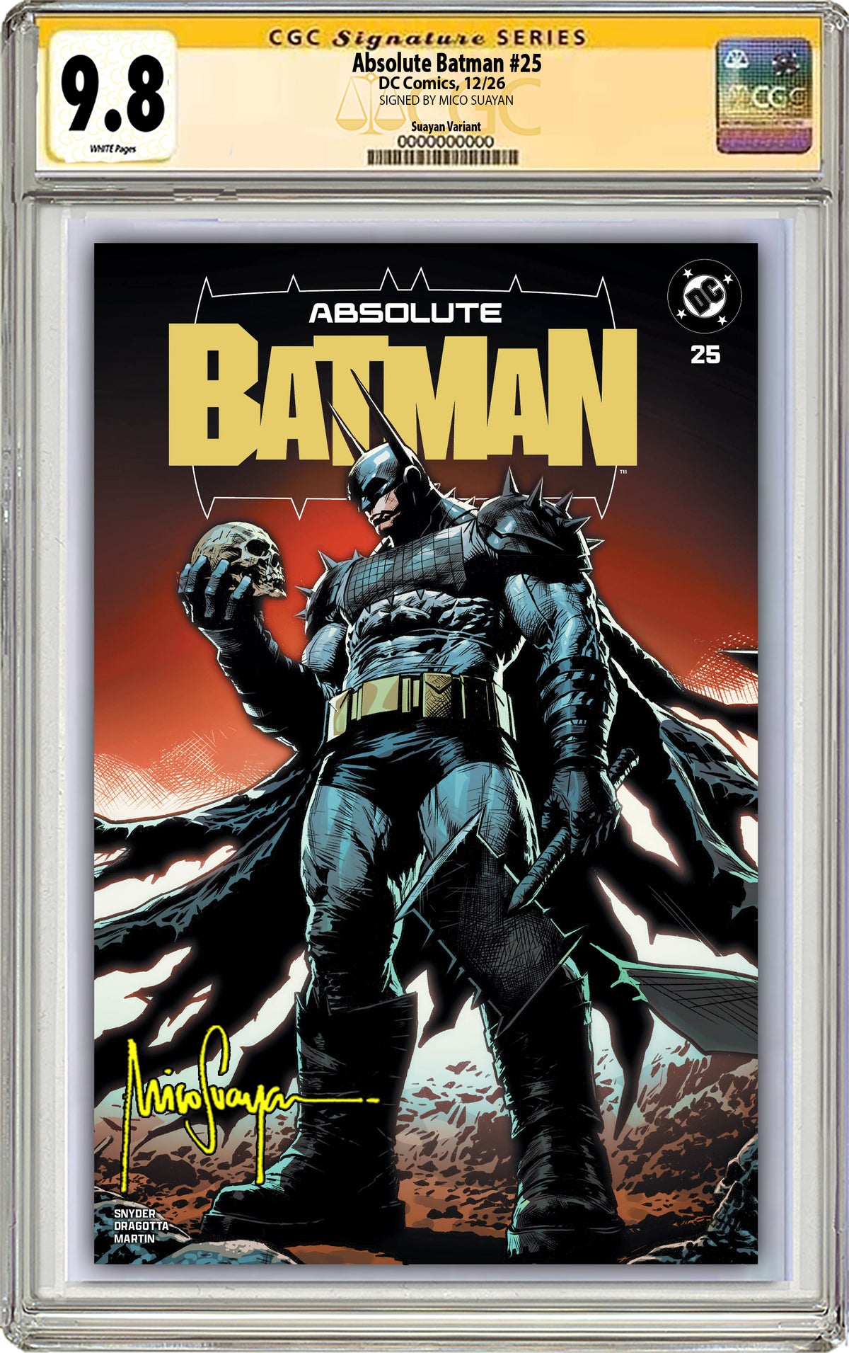 ABSOLUTE BATMAN #25 MICO SUAYAN SGCC EXCLUSIVE VARIANT COVERS (GRADED EDITION)
