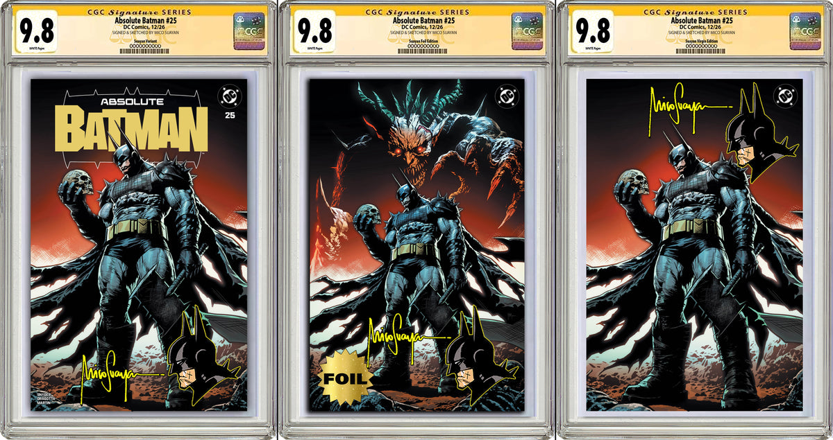 ABSOLUTE BATMAN #25 MICO SUAYAN SGCC EXCLUSIVE VARIANT COVERS (GRADED EDITION)