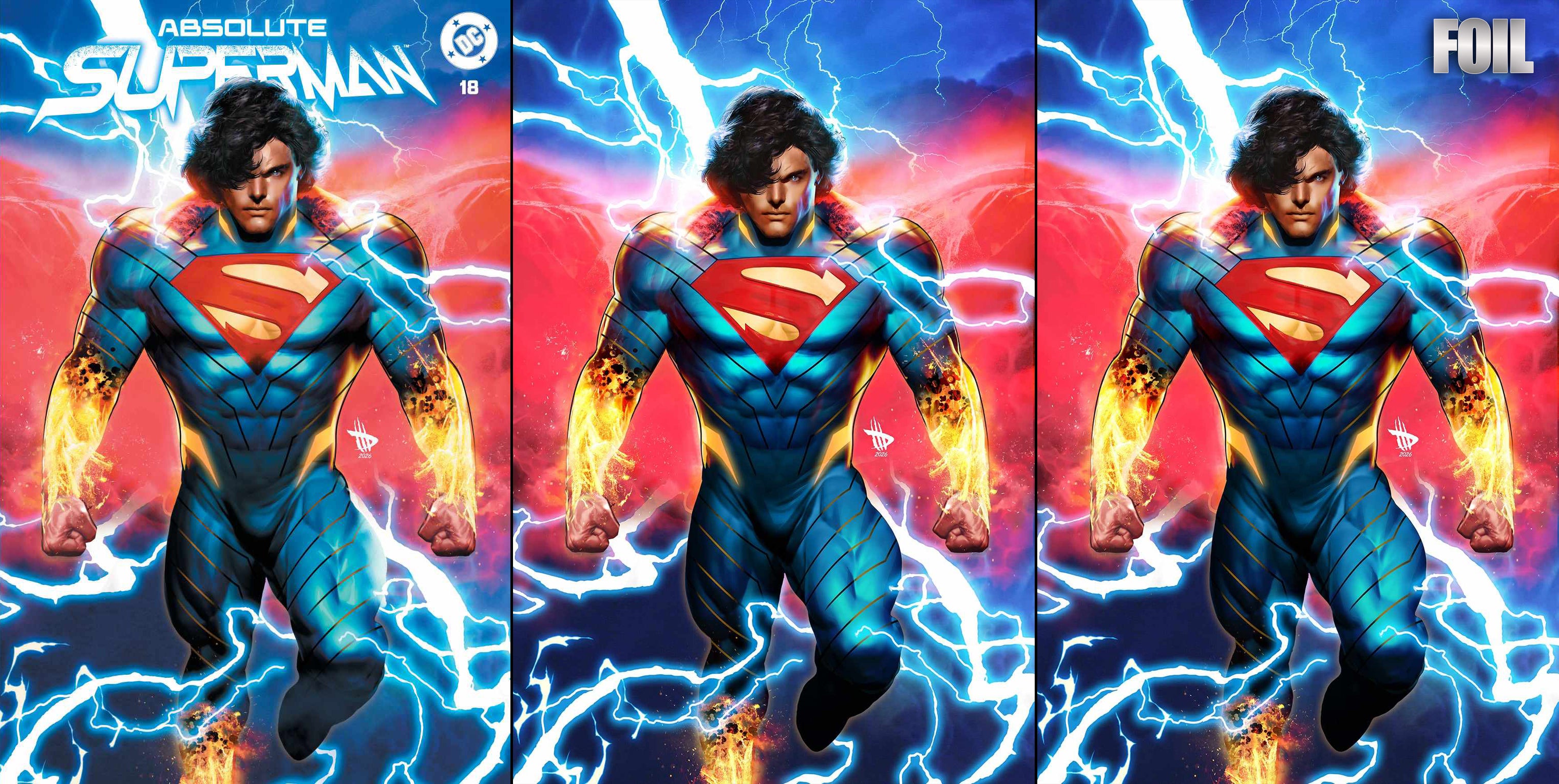 ABSOLUTE SUPERMAN #18 DAVE WILKINS EXCLUSIVE VARIANT COVERS -- [04-01-