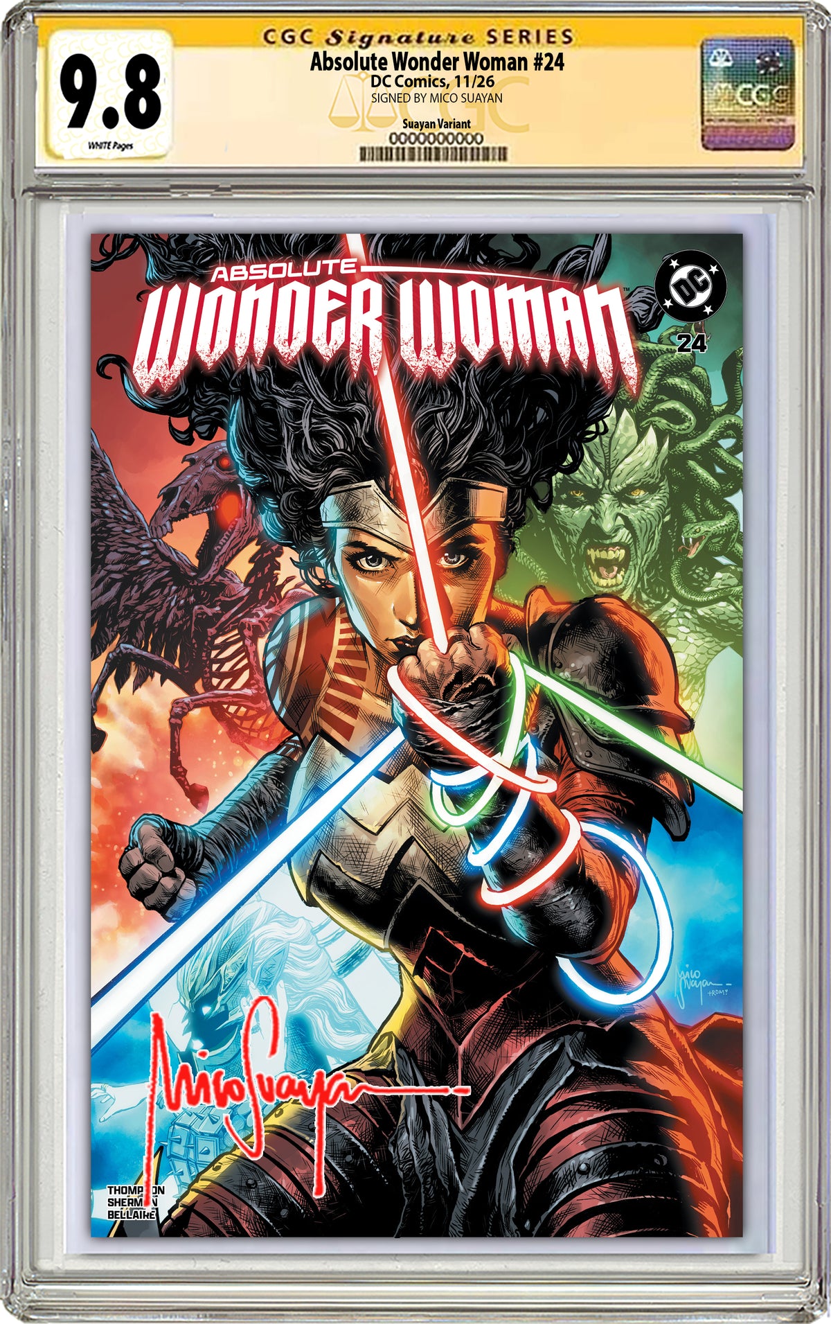 ABSOLUTE WONDER WOMAN #24 MICO SUAYAN NYCC EXCLUSIVE VARIANT COVERS (CGC GRADED OPTIONS)