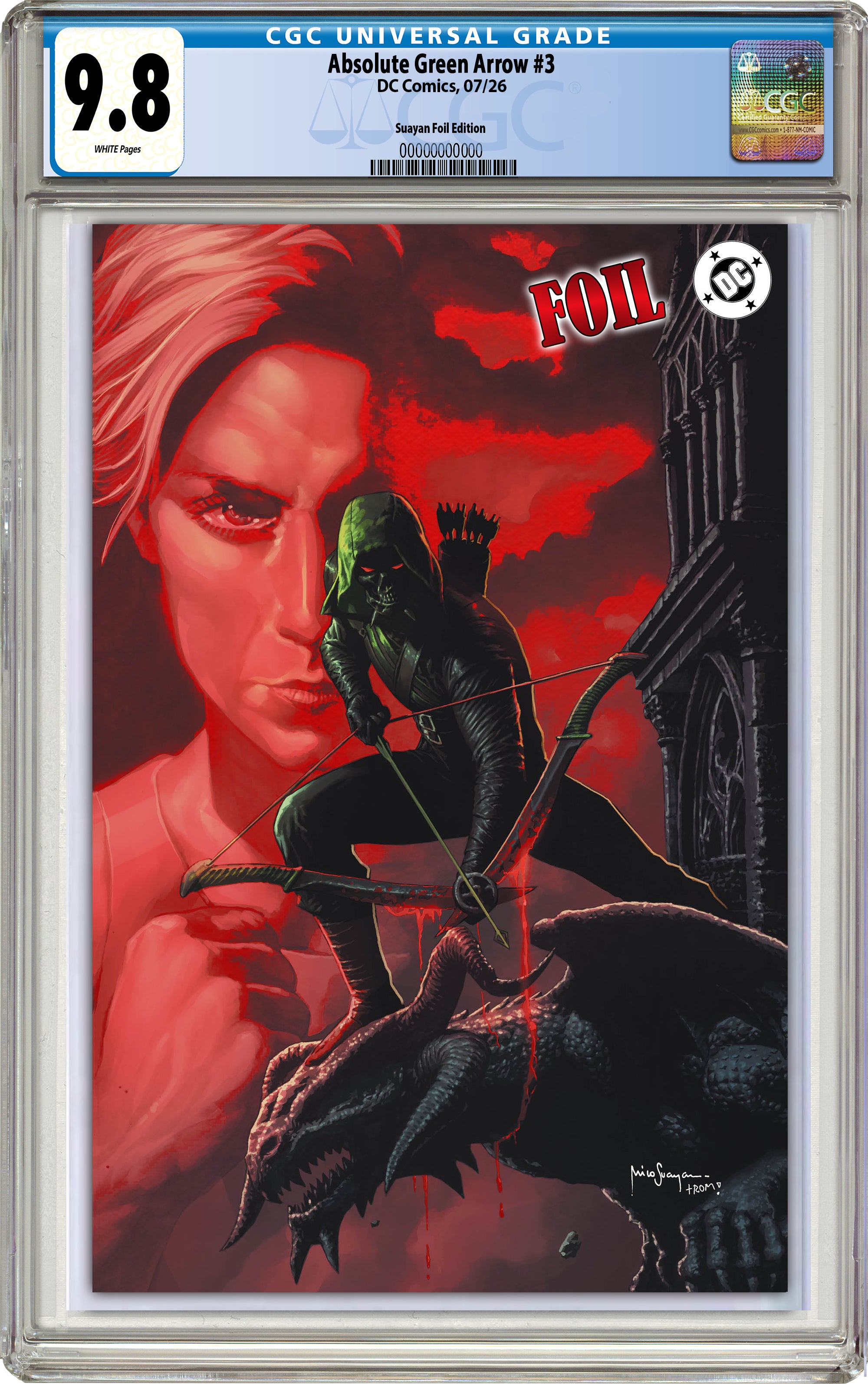 ABSOLUTE GREEN ARROW #3 MICO SUAYAN SDCC EXCLUSIVE VARIANT COVERS 07-15-26