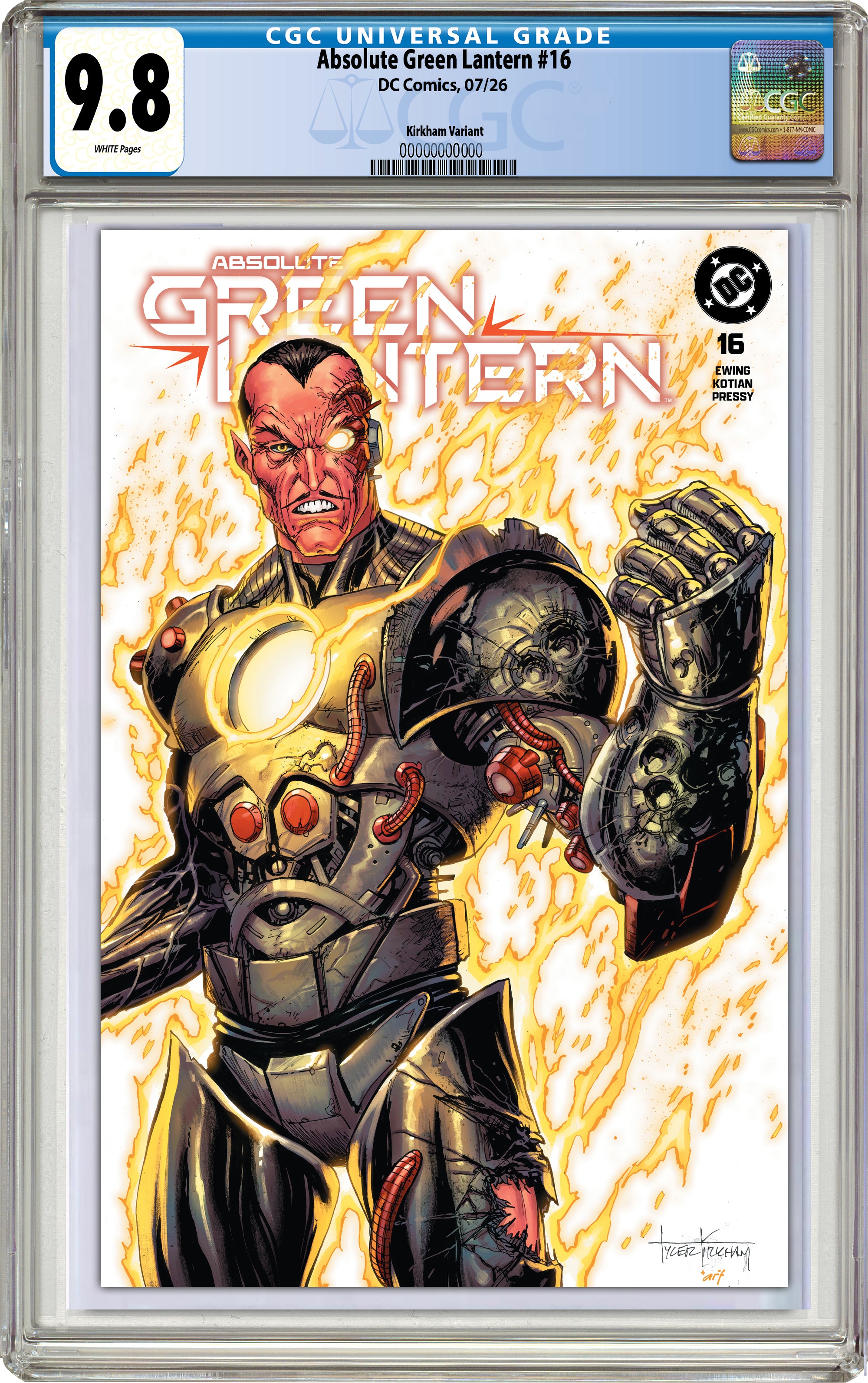 ABSOLUTE GREEN LANTERN #16 TYLER KIRKHAM SDCC BATTLE DAMAGED VARIANT COVERS