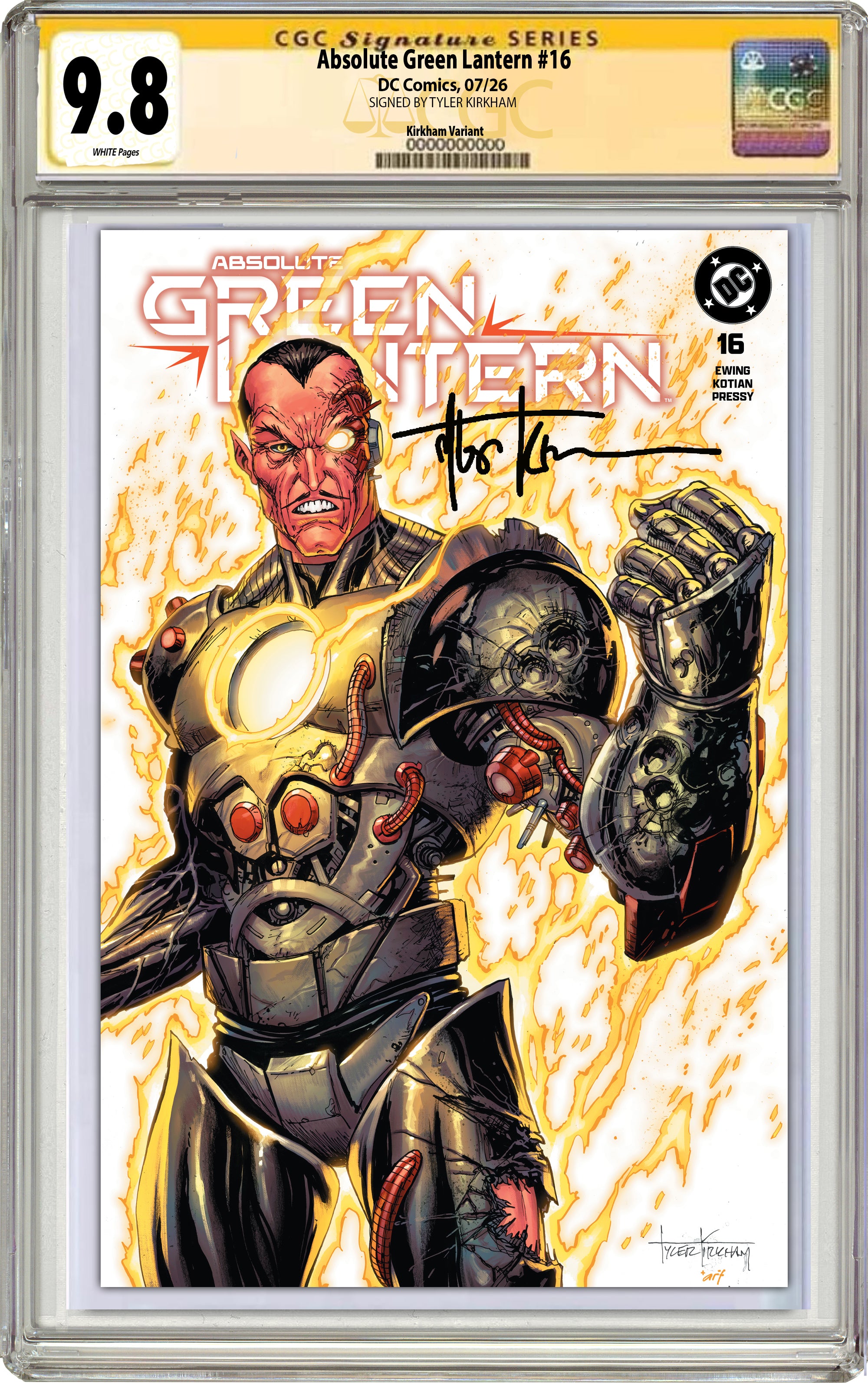 ABSOLUTE GREEN LANTERN #16 TYLER KIRKHAM SDCC BATTLE DAMAGED VARIANT COVERS