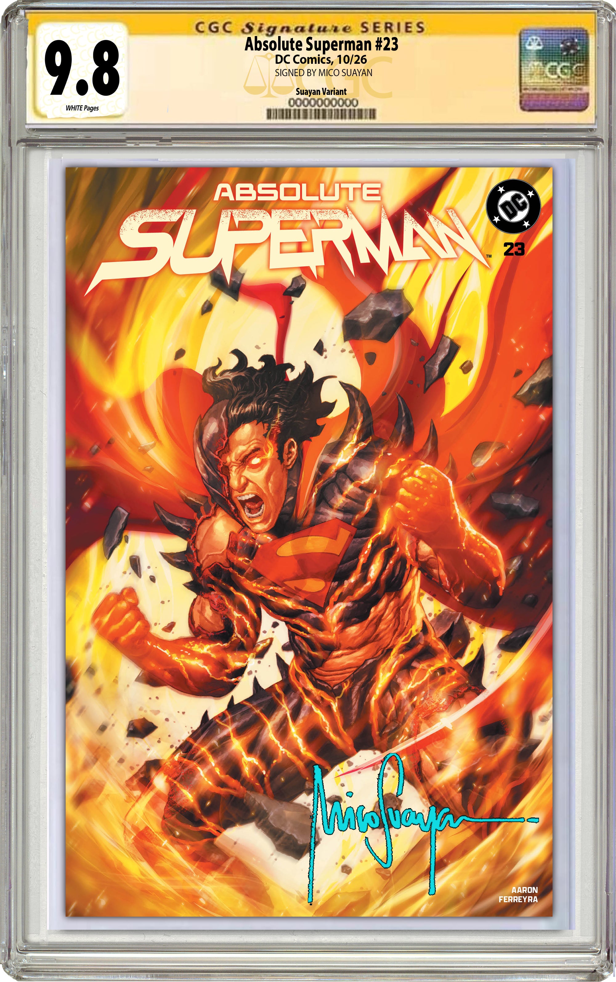 ABSOLUTE SUPERMAN #23 MICO SUAYAN FANEXPO DALLAS EXCLUSIVE VARIANT COVERS (CGC GRADED EDITION)