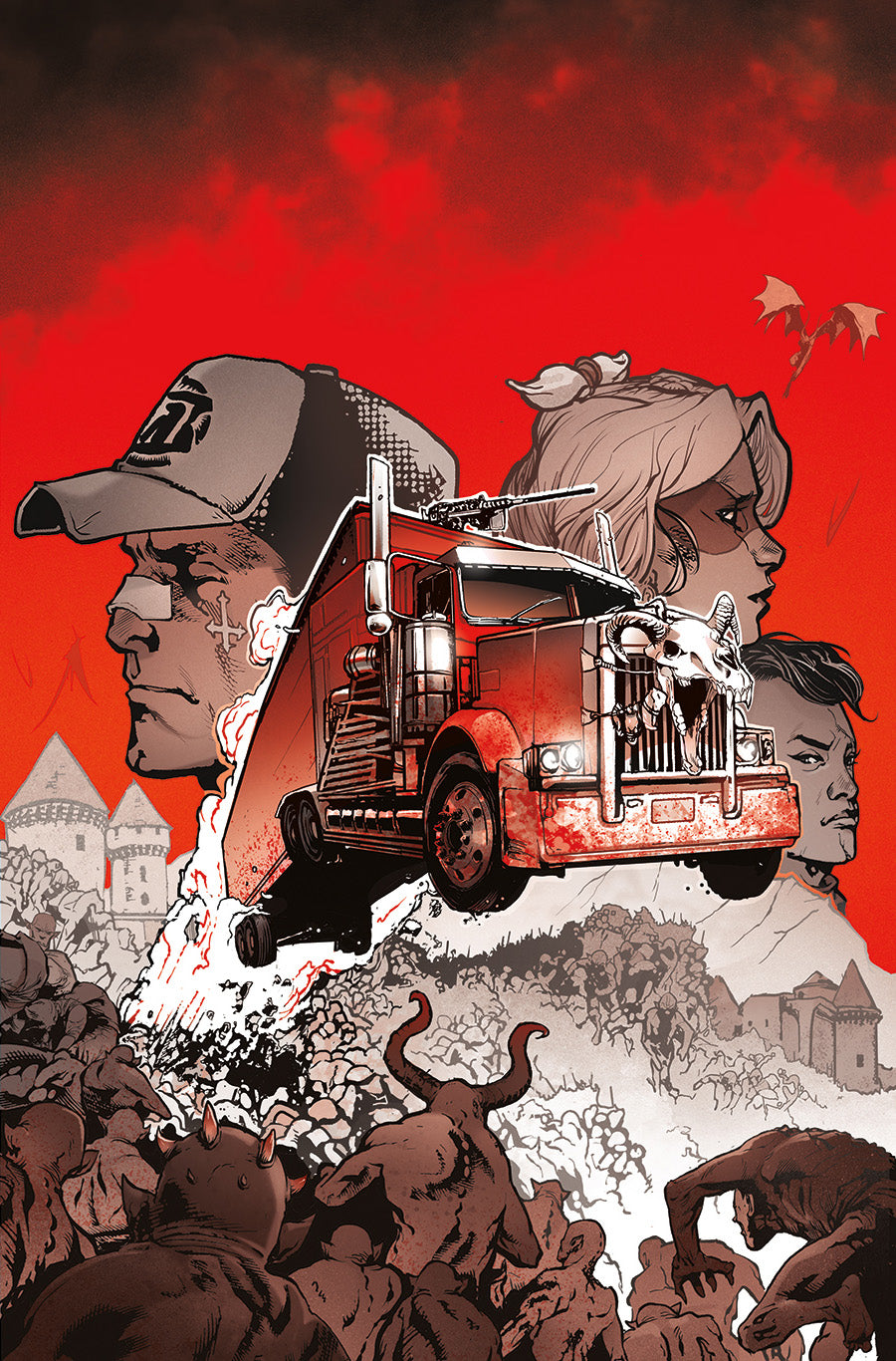 POST MALONE'S BIG RIG #1 NATHAN GOODEN SDCC EXCLUSIVE VARIANT COVERS.