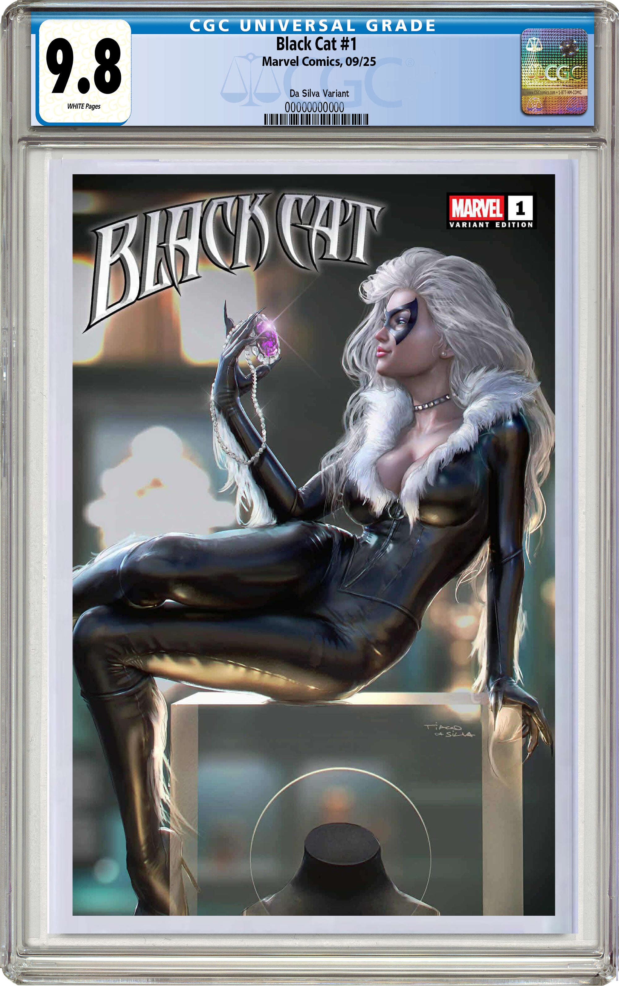 BLACK CAT #1 TIAGO DA SILVA EXCLUSIVE VARIANT COVERS.