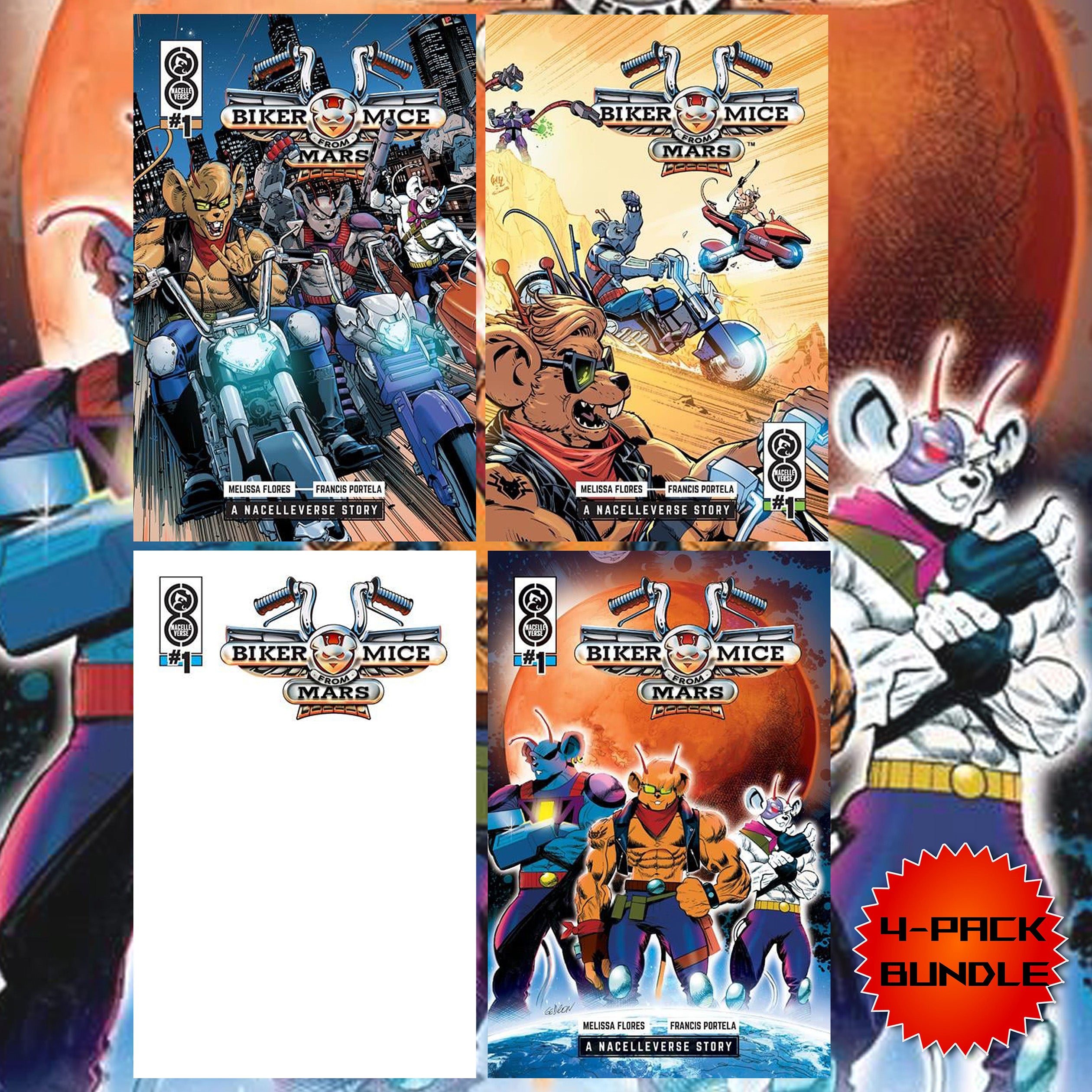 BIKER MICE FROM MARS #1 4-PACK BUNDLE EXP IN STOCK 07-17-24