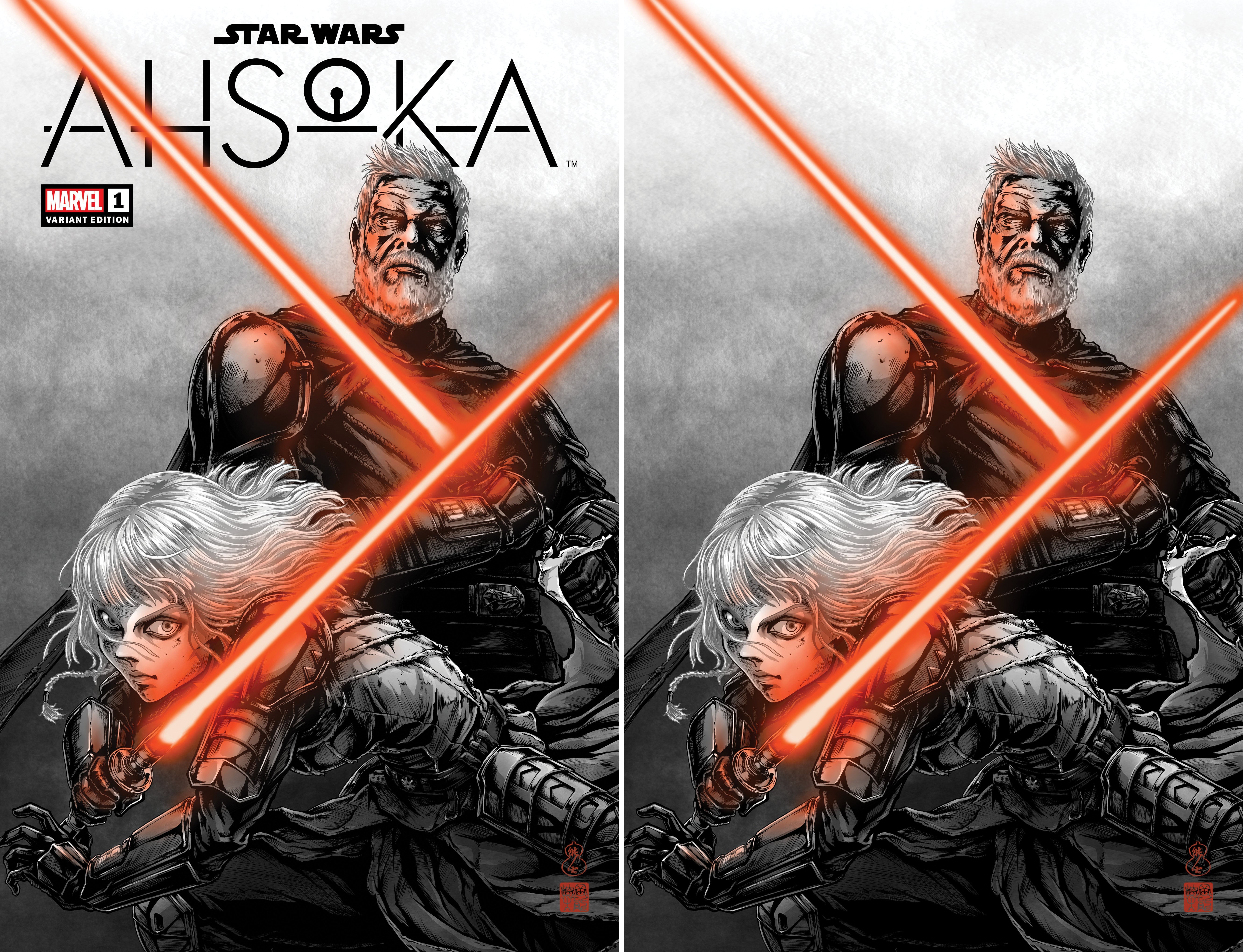 STAR WARS: AHSOKA #1 TAKASHI OKAZAKI LIMITED EDITION EXCLUSIVE VARIANT COVERS 07-10-24