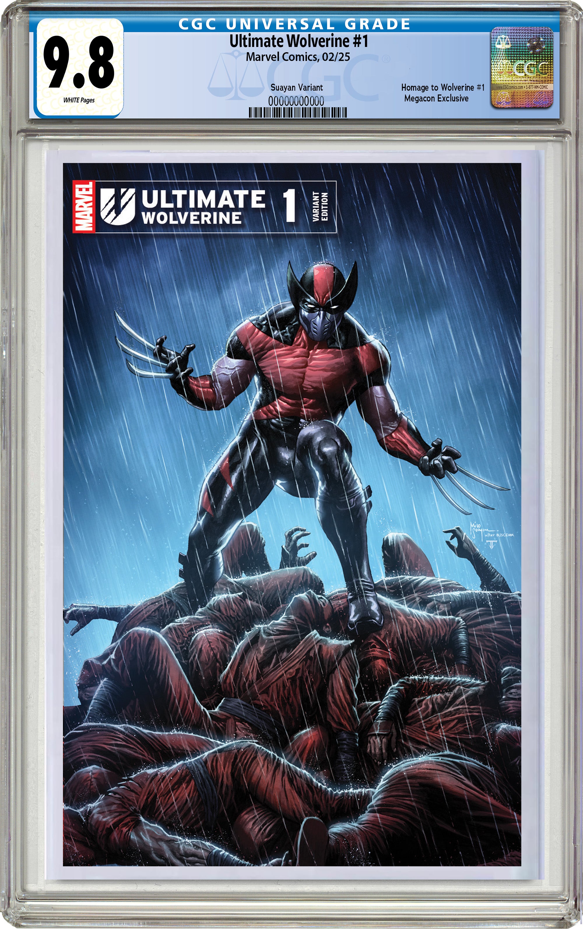 ULTIMATE WOLVERINE #1 MICO SUAYAN MEGACON EXCLUSIVE VARIANT COVERS 01/22/25 (M183)