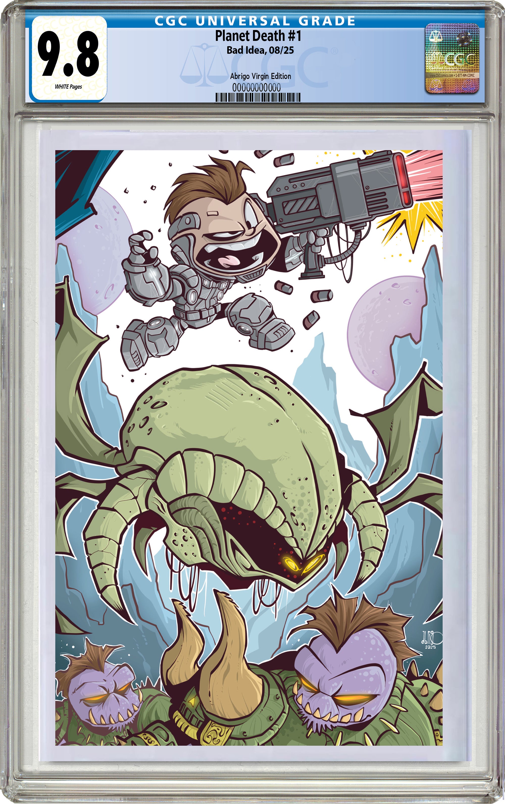 PLANET DEATH #1 FREELY ABRIGO SDCC EXCLUSIVE VIRGIN EDITION. LIMITED TO 200 COPIES W/COA