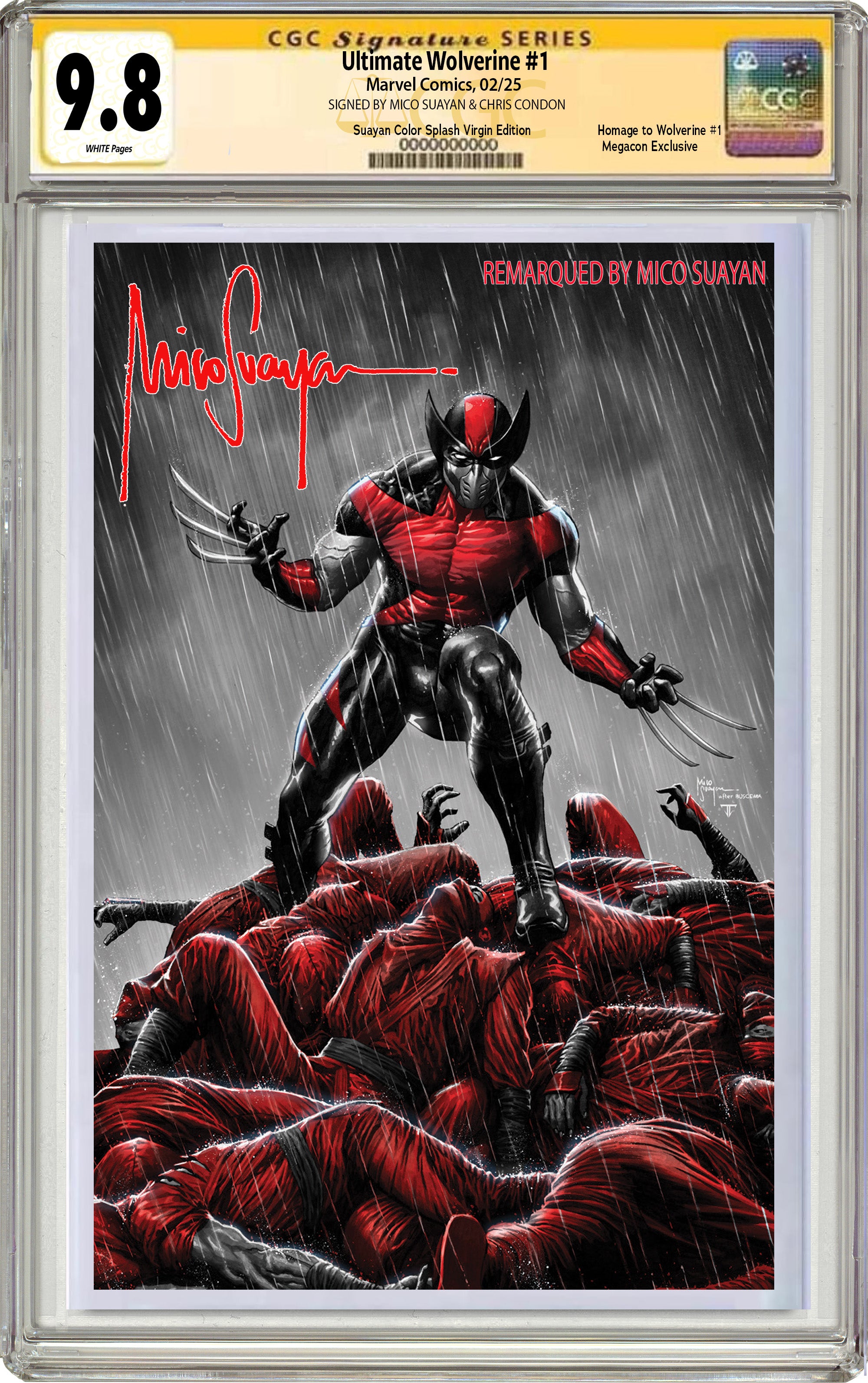 ULTIMATE WOLVERINE #1 MICO SUAYAN MEGACON EXCLUSIVE VARIANT COVERS 01/22/25 (M183)
