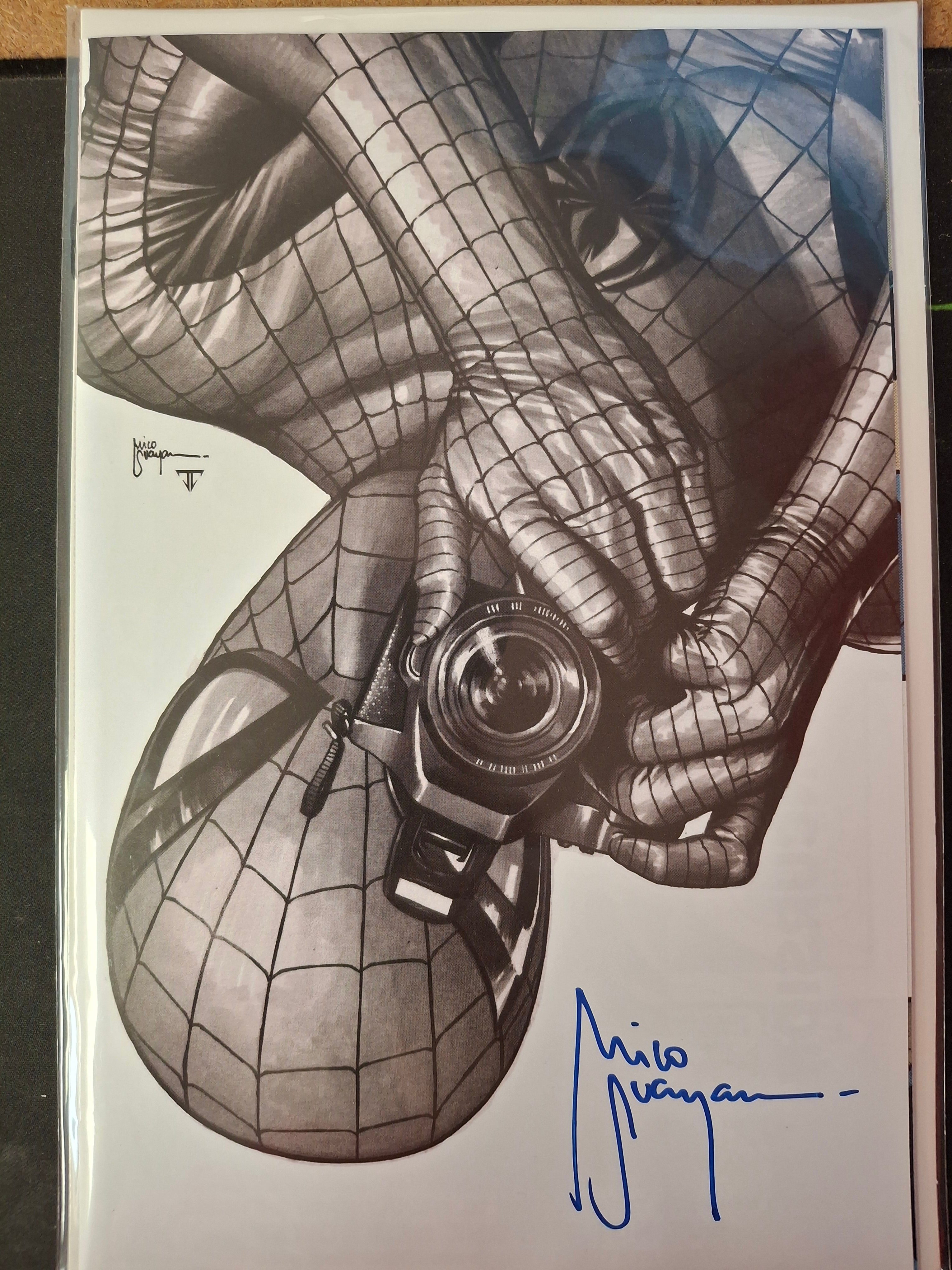 AMAZING SPIDER-MAN #1 SKETCH VARIANT SIGNED BY MICO SUAYAN W/COA (SS10