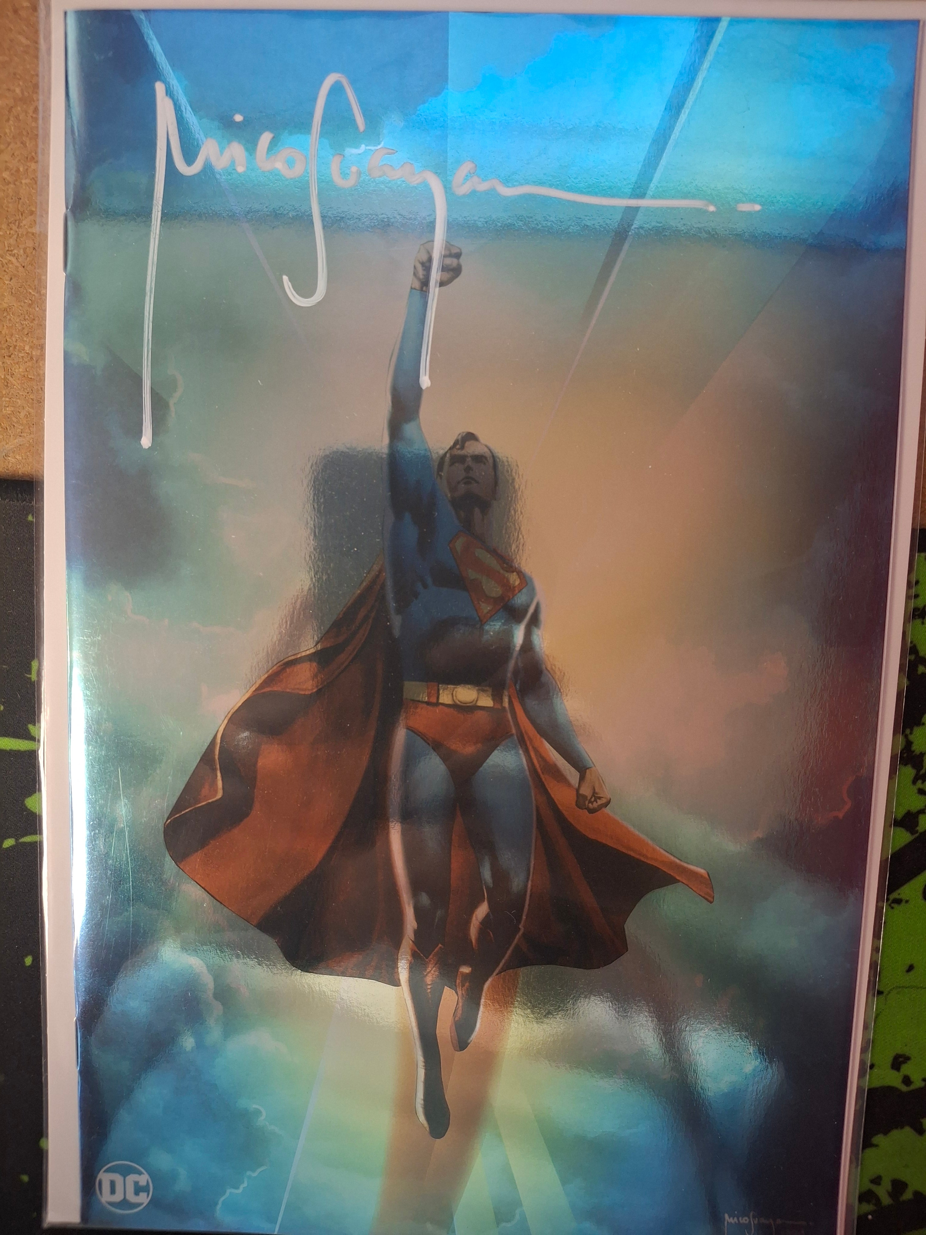 SUPERMAN 78 #1 NYCC FOIL SIGNED BY MICO SUAYAN WITH COA (SS1)(SS7)(SS9)