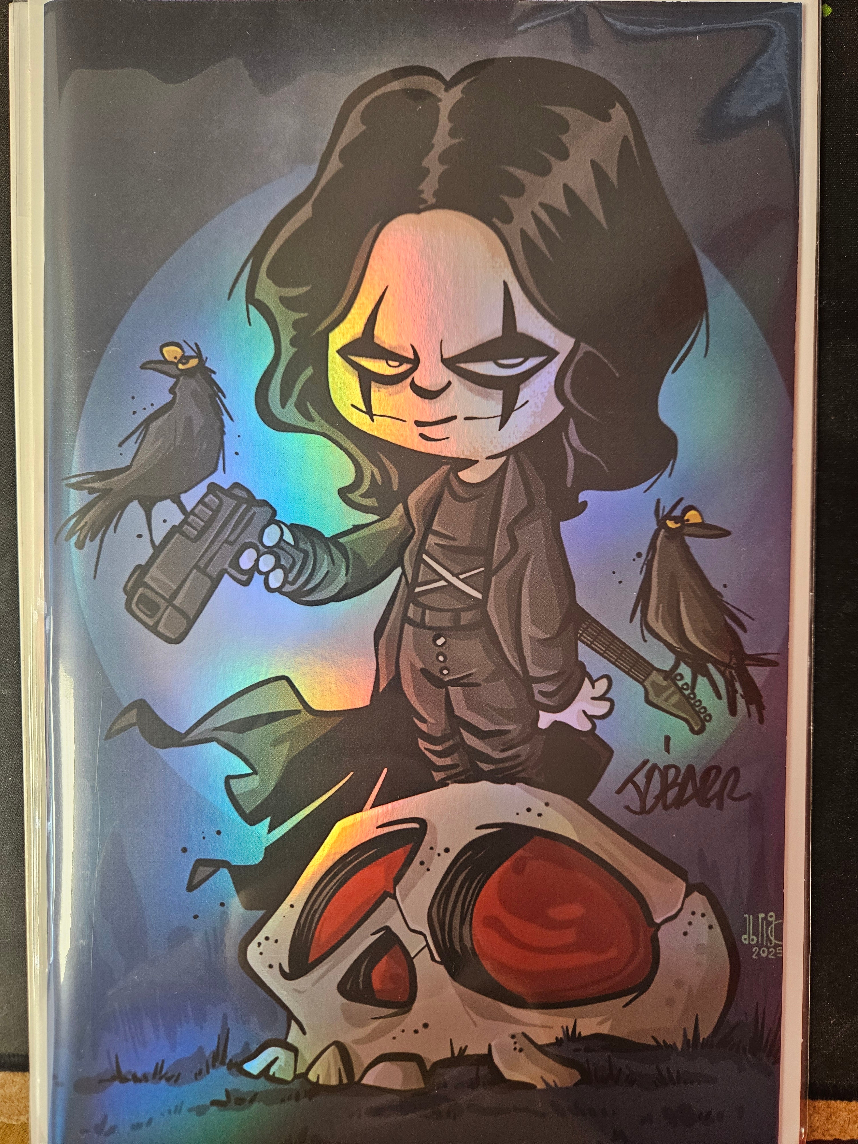 CROW DEAD TIME #1 FREELY ABRIGO C2E2 SECRET DROP FOIL SIGNED BY JAMES O'BARR W/COA (SS13)