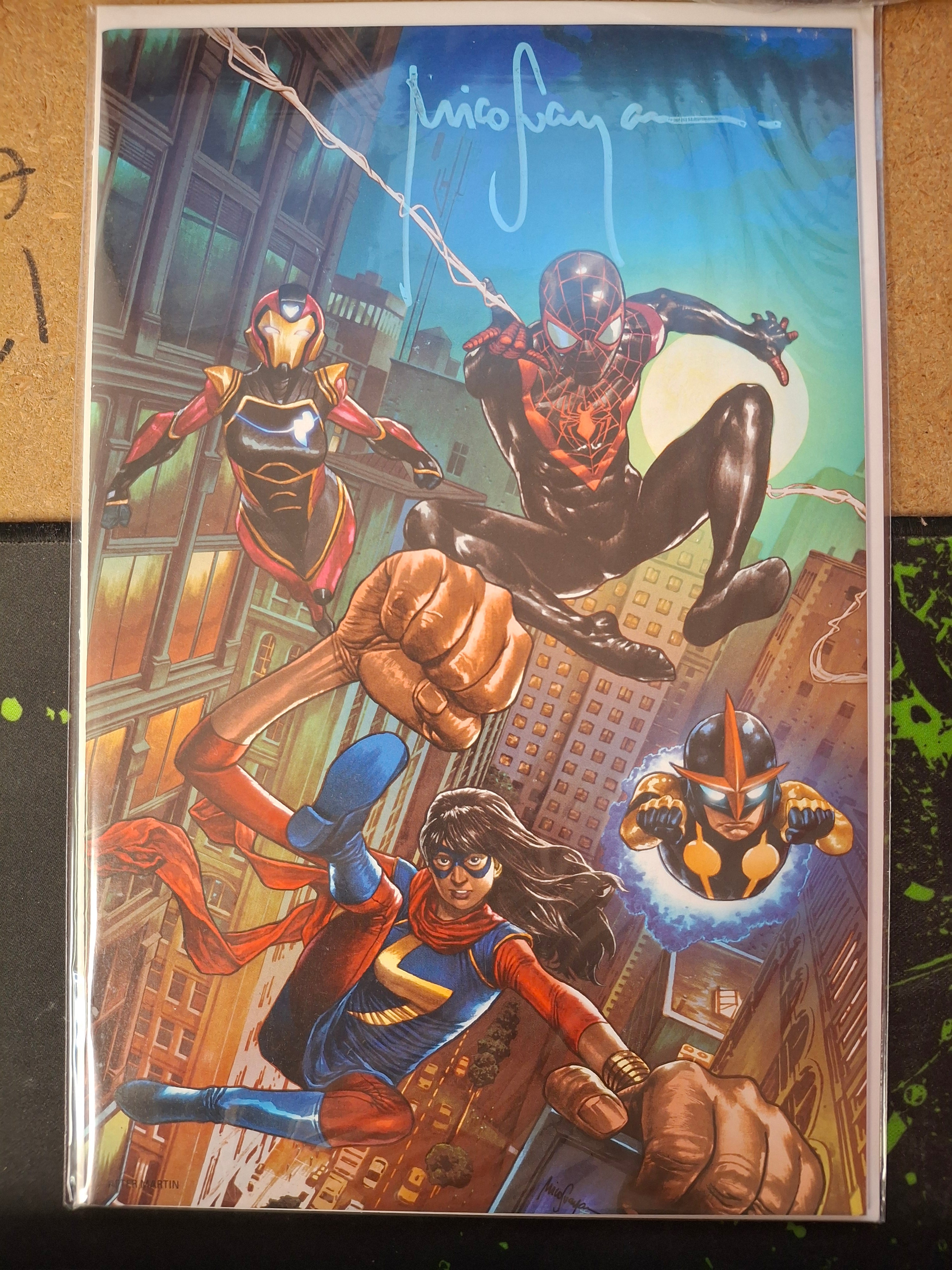 CHAMPIONS #1 VIRGIN VARIANT SIGNED BY MICO SUAYAN W/COA (SS7)