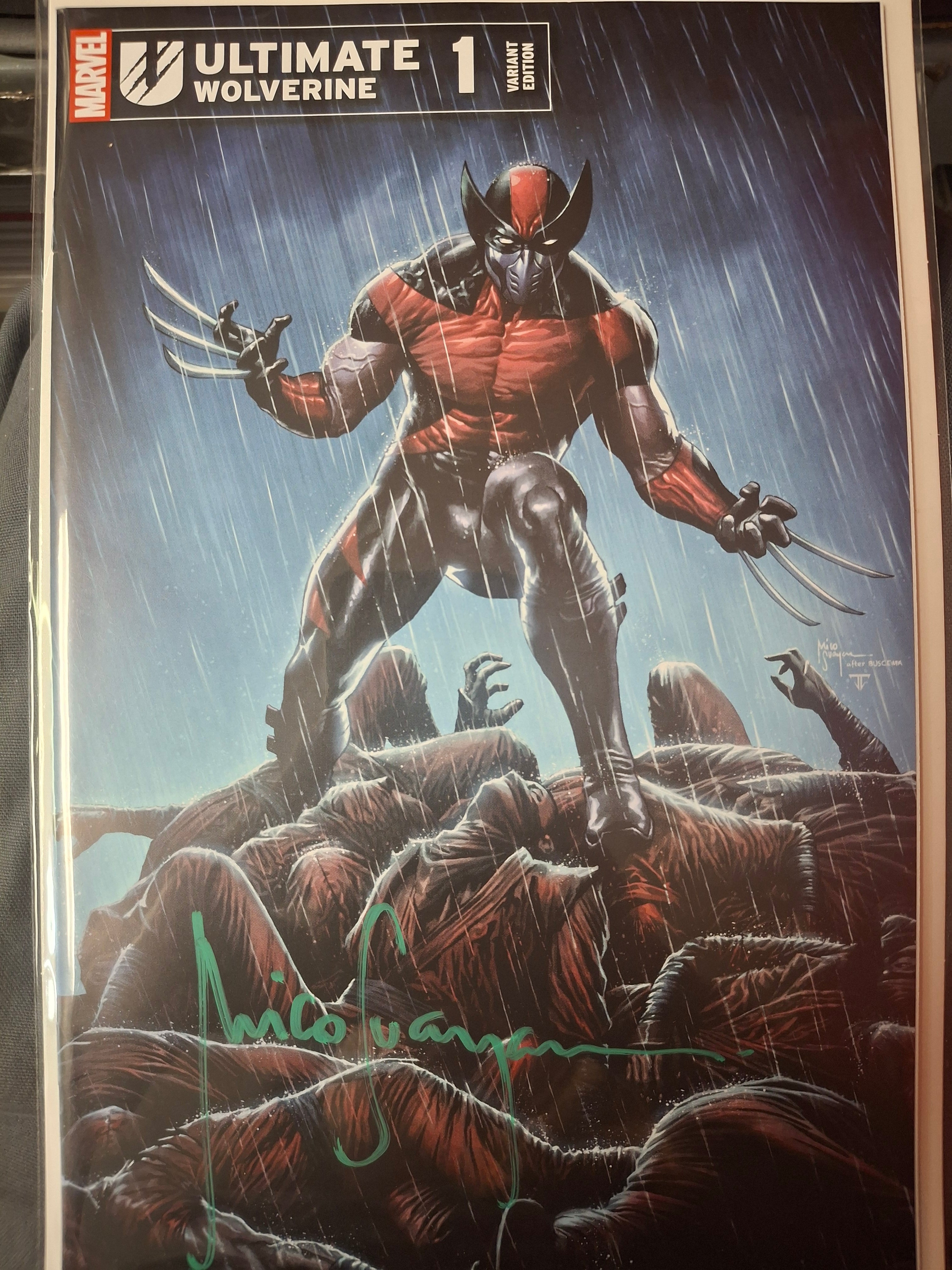 ULTIMATE WOLVERINE #1  TRADE DRESS SIGNED BY MICO SUAYAN WITH COA (SS8)