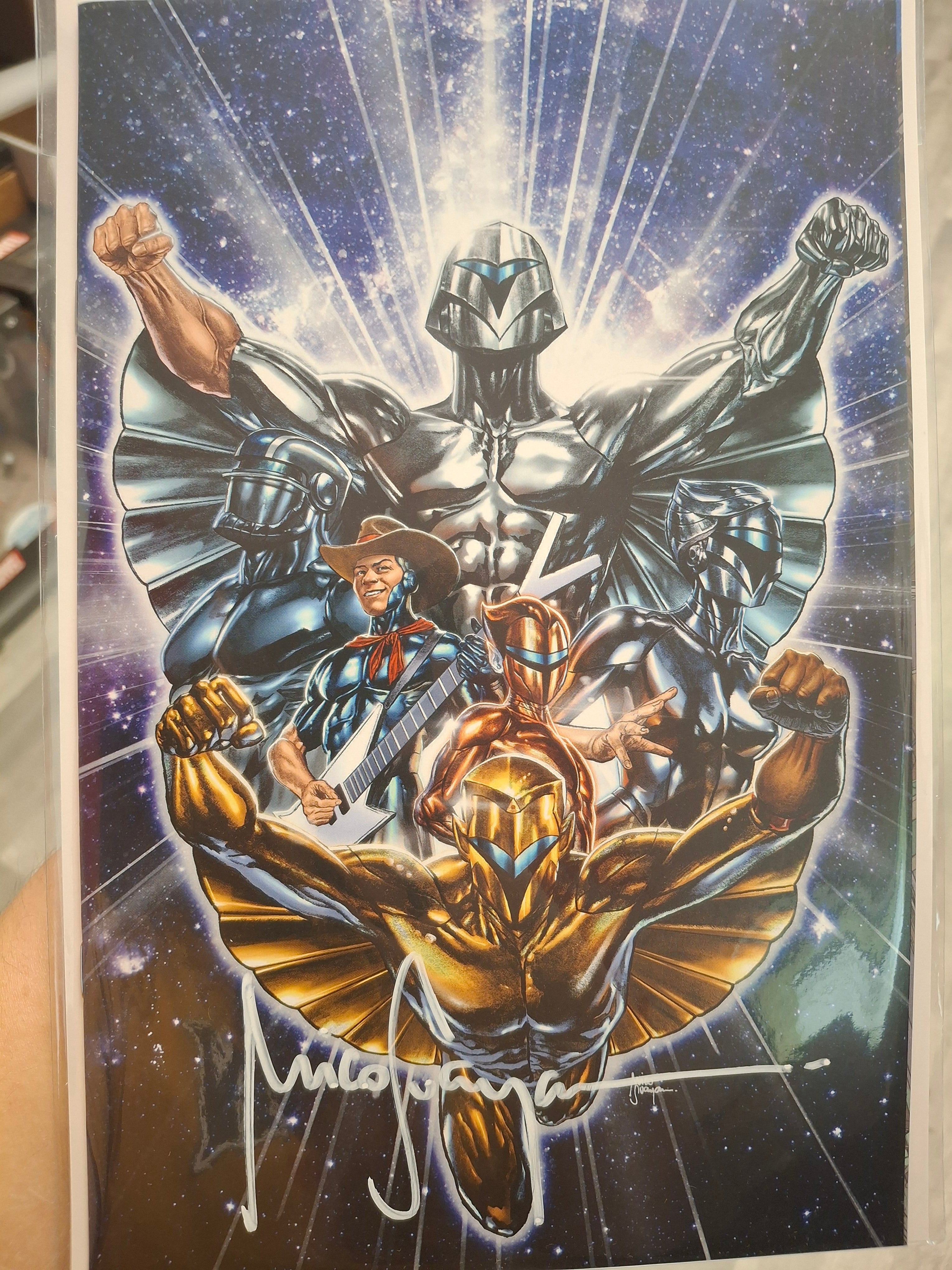 SILVERHAWKS #1 (MASKED) SIGNED BY MICO SUAYAN WITH COA (SS4)