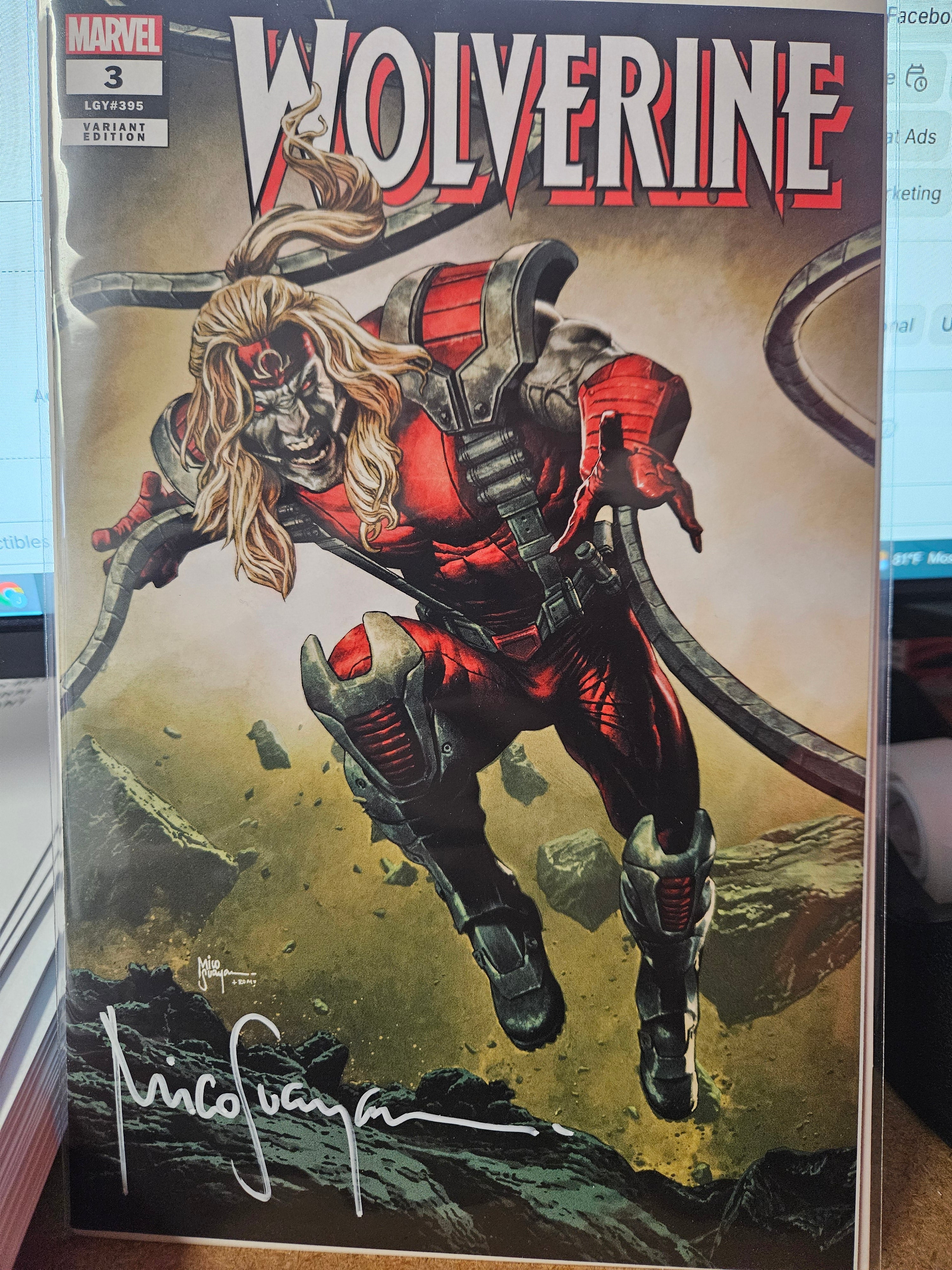 WOLVERINE #3 TRADE DRESS SIGNED BY MICO SUAYAN (SS15)