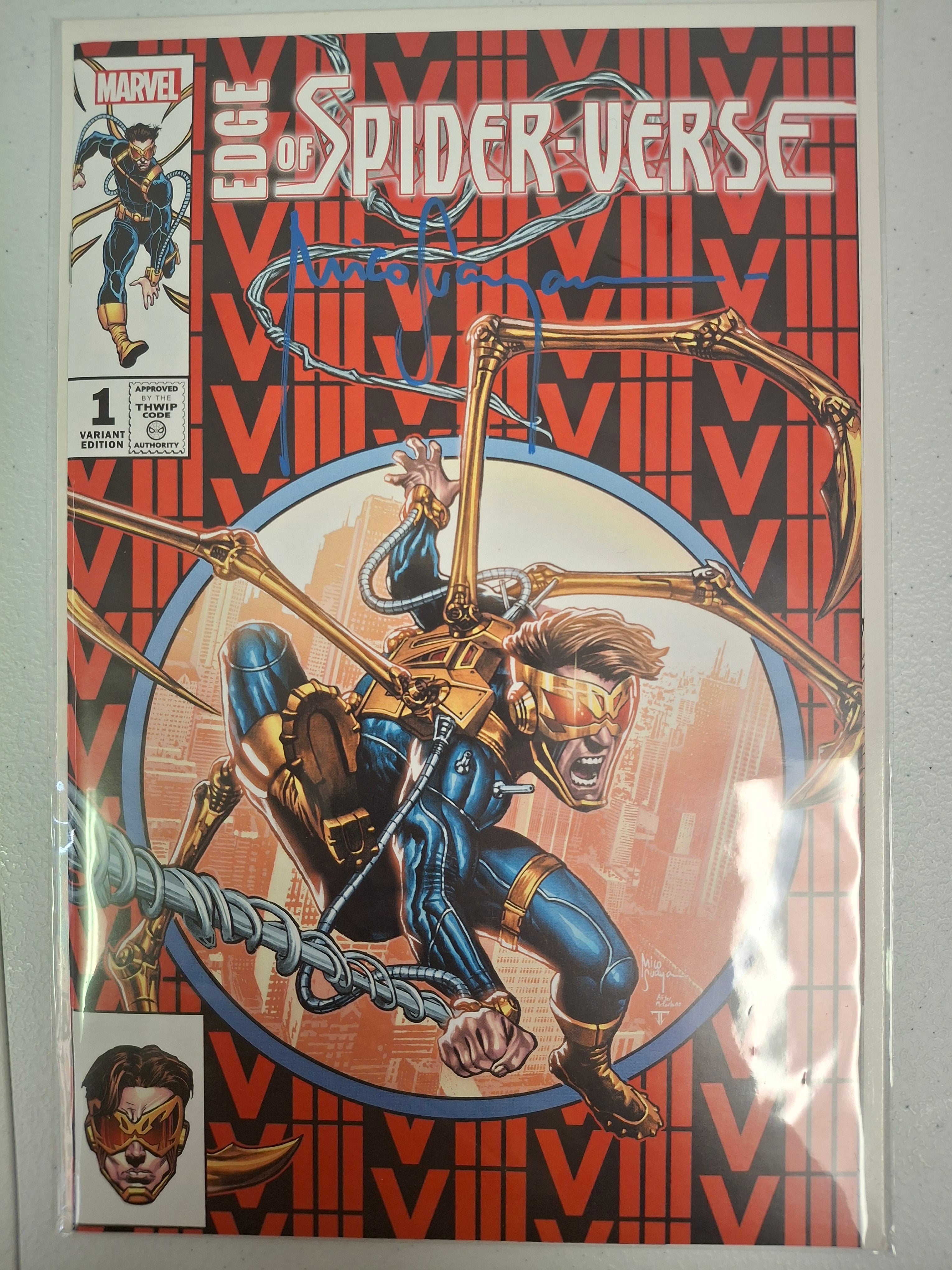 EDGE OF SPIDER-VERSE #1 TRADE DRESS VARIANT SIGNED BY MICO SUAYAN WITH COA (SS7)