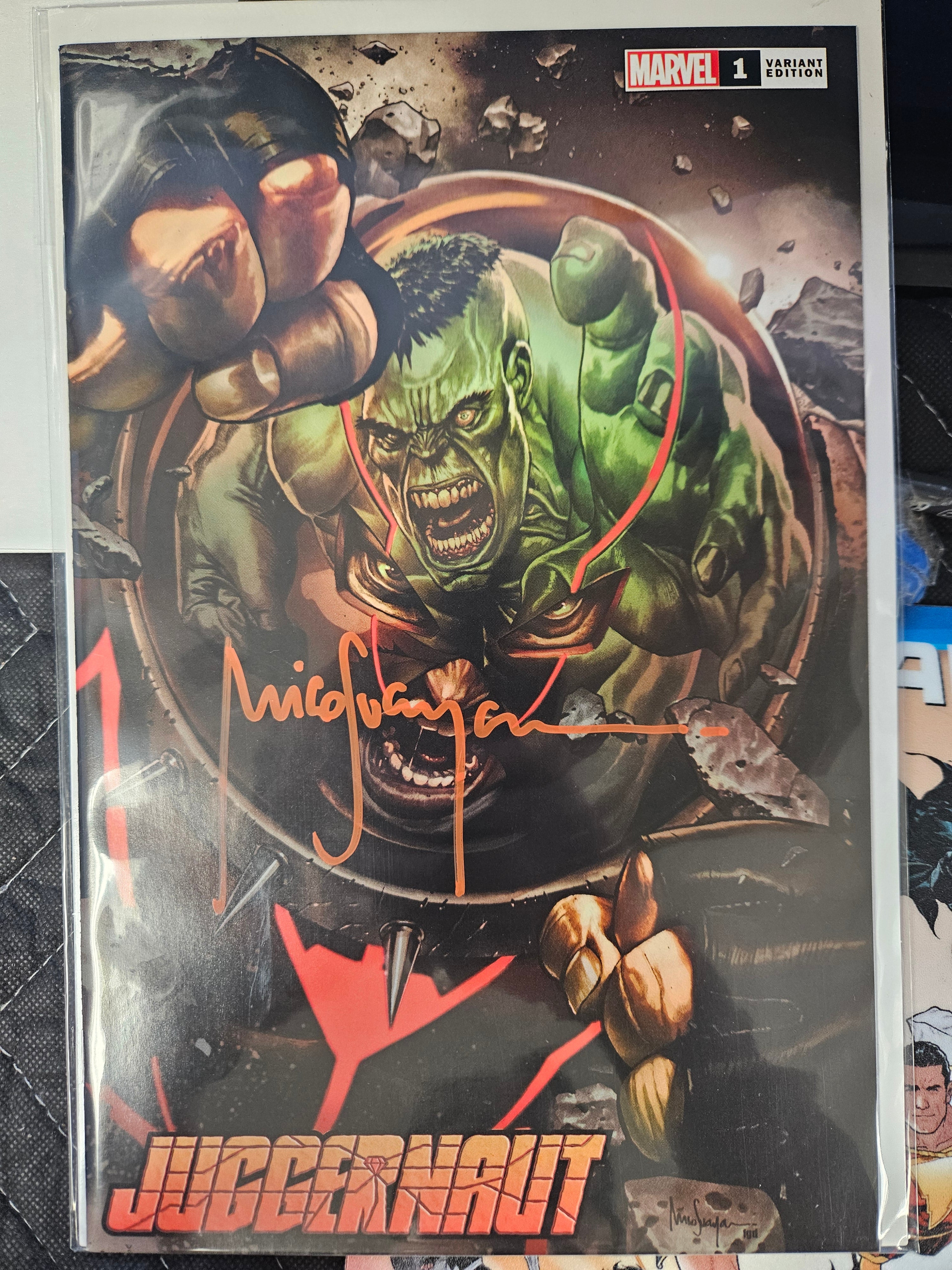 JUGGERNAUT #1 TRADE DRESS SIGNED BY MICO SUAYAN W/COA (SS15)