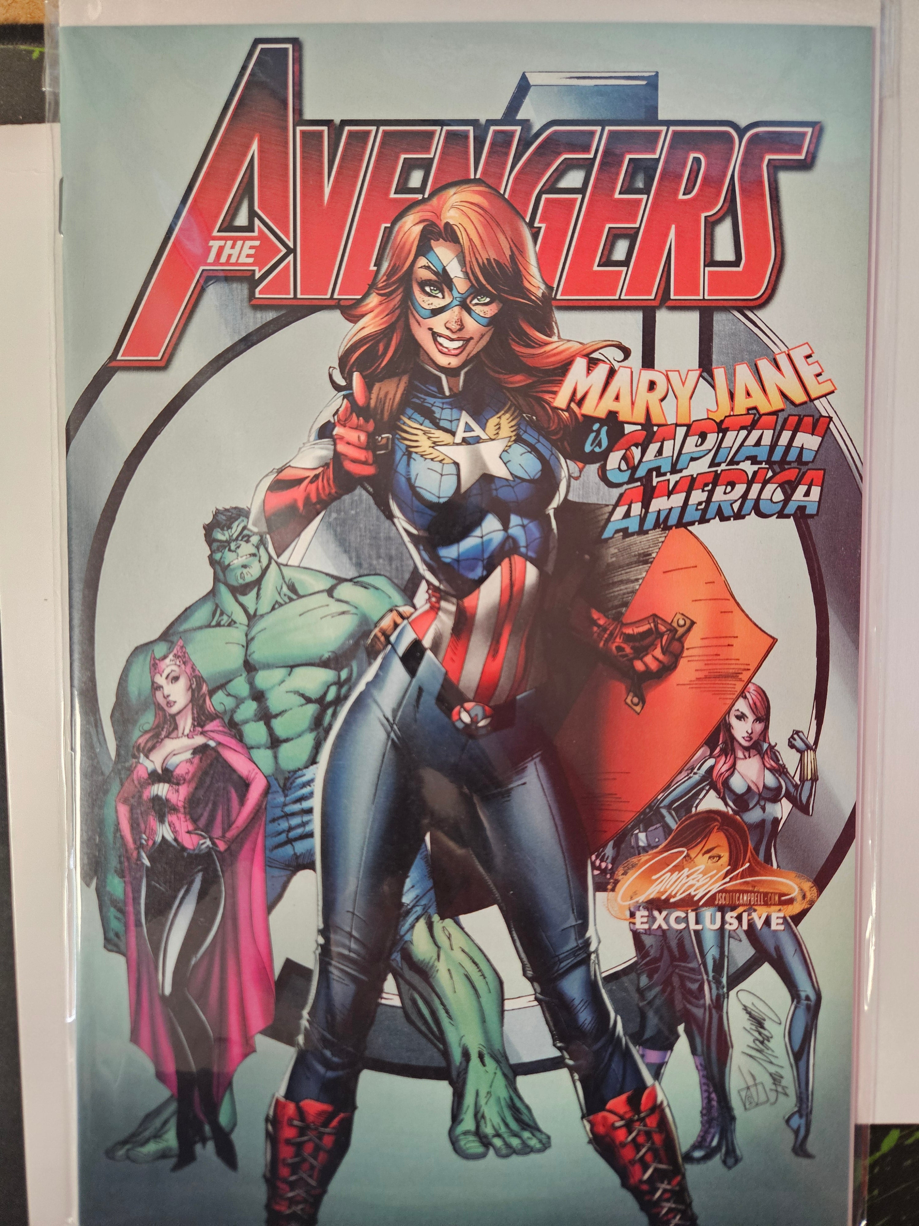 AVENGERS #8 CVR A J. SCOTT CAMPBELL MARY JANE AS CAPTAIN AMERICA MARVEL (CB13)