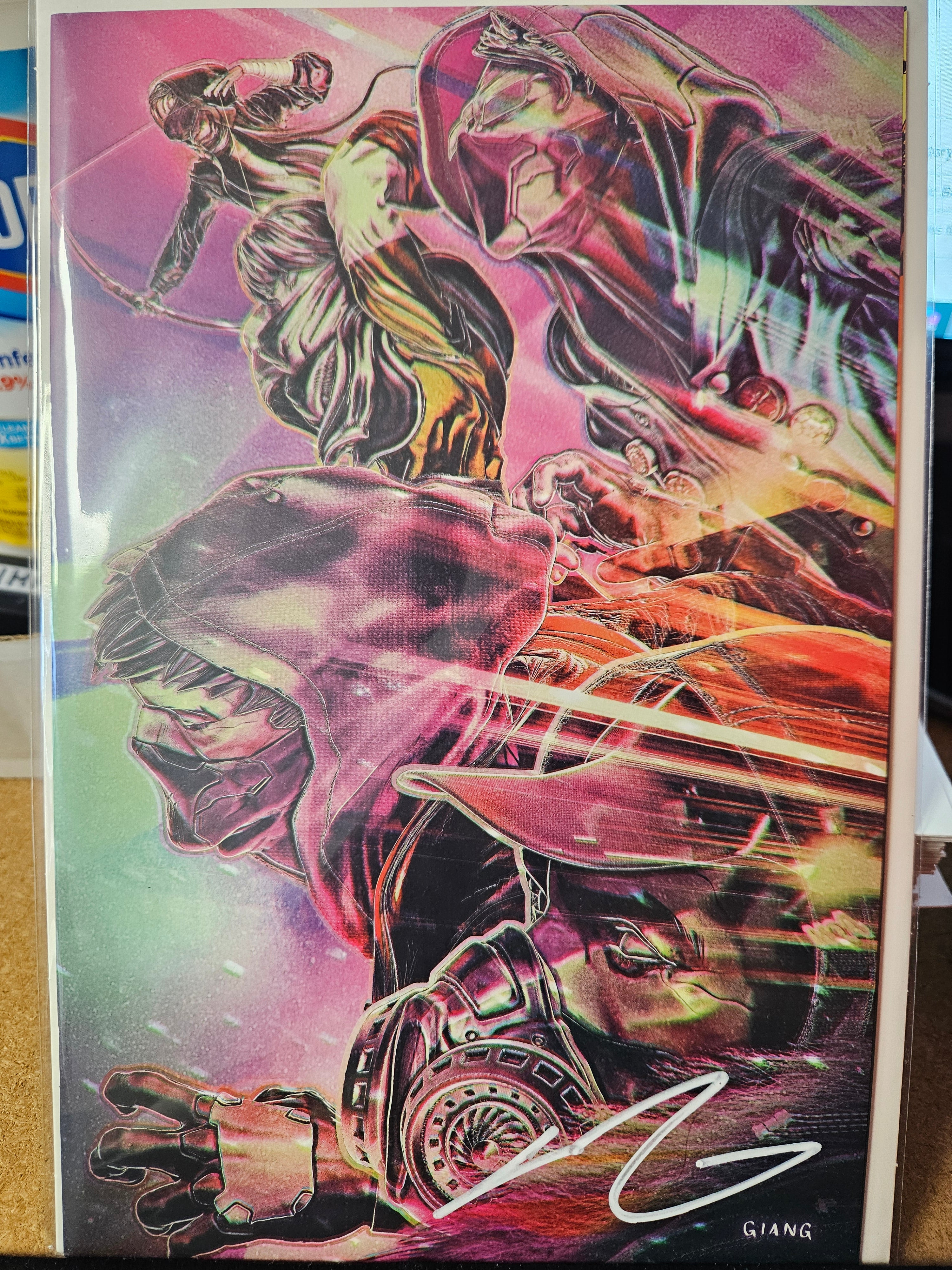 MMPR TMNT II #2 JOHN GIANG EXCLUSIVE VIRGIN VARIANT SIGNED BY JOHN GIANG W/COA (SS7)