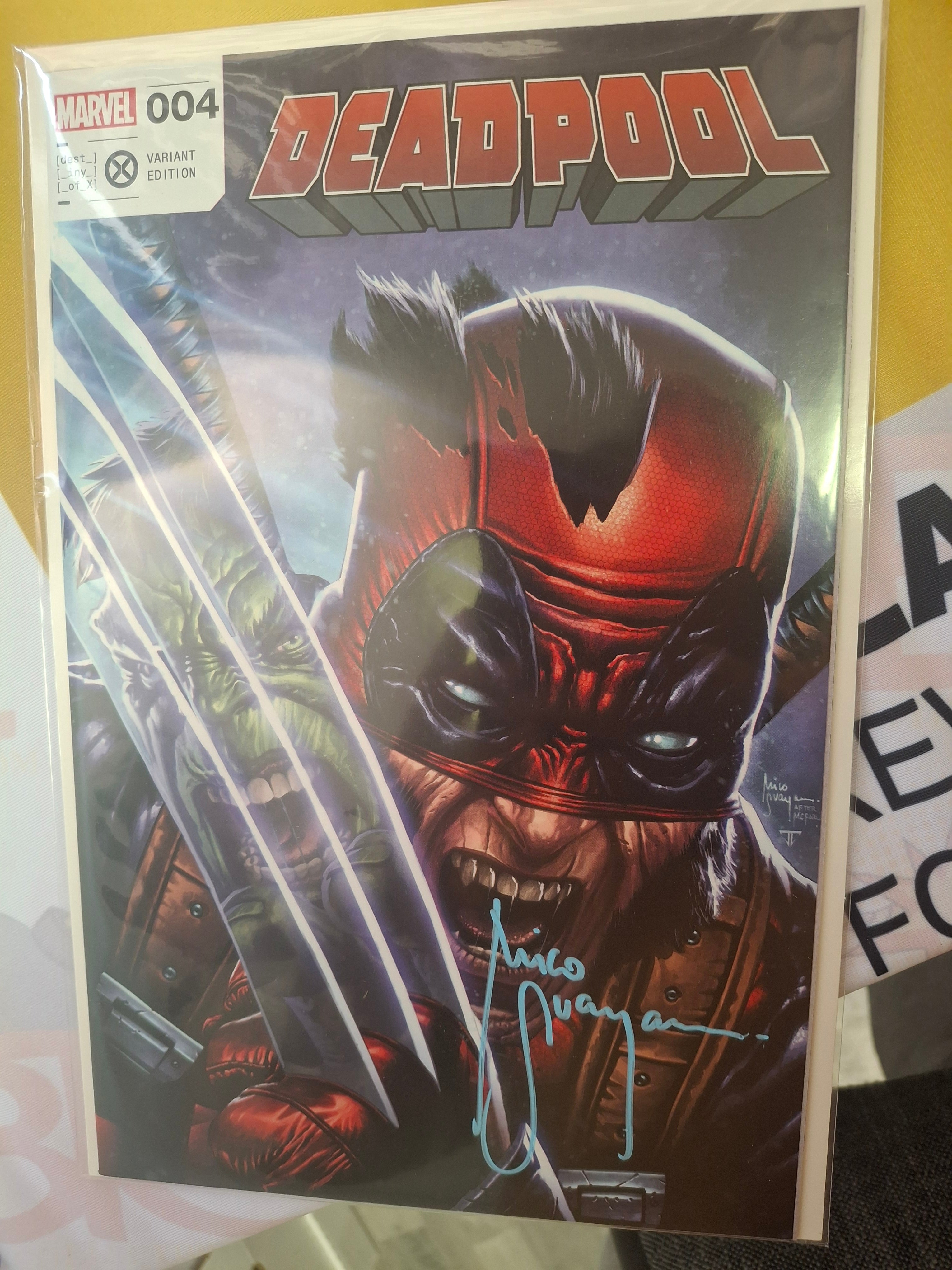 DEADPOOL #4 TRADE DRESS SIGNED BY MICO WITH COA (SS7)