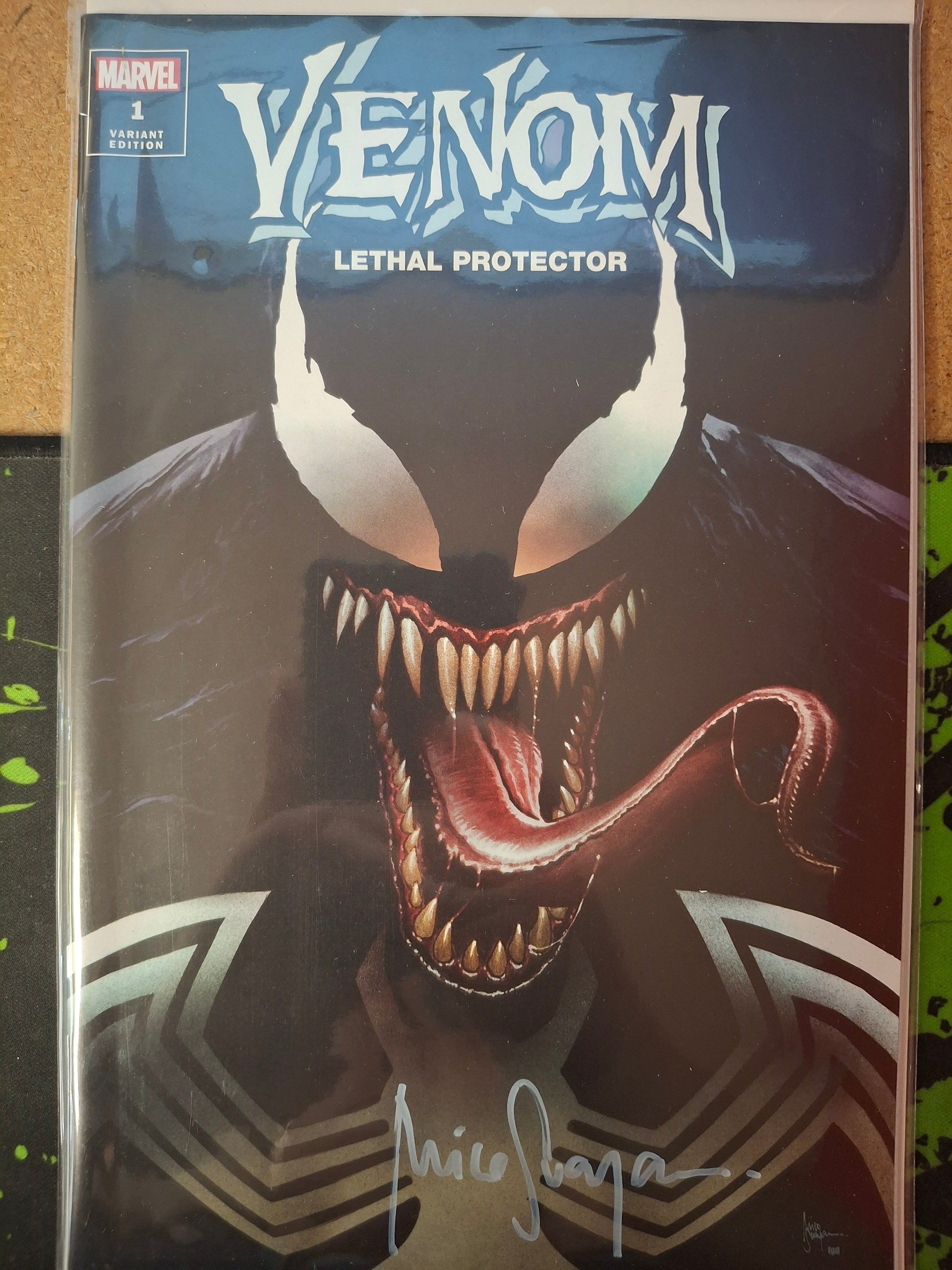 VENOM: LETHAL PROTECTOR #1 TRADE DRESS SIGNED BY MICO SUAYAN W/COA (SS7)