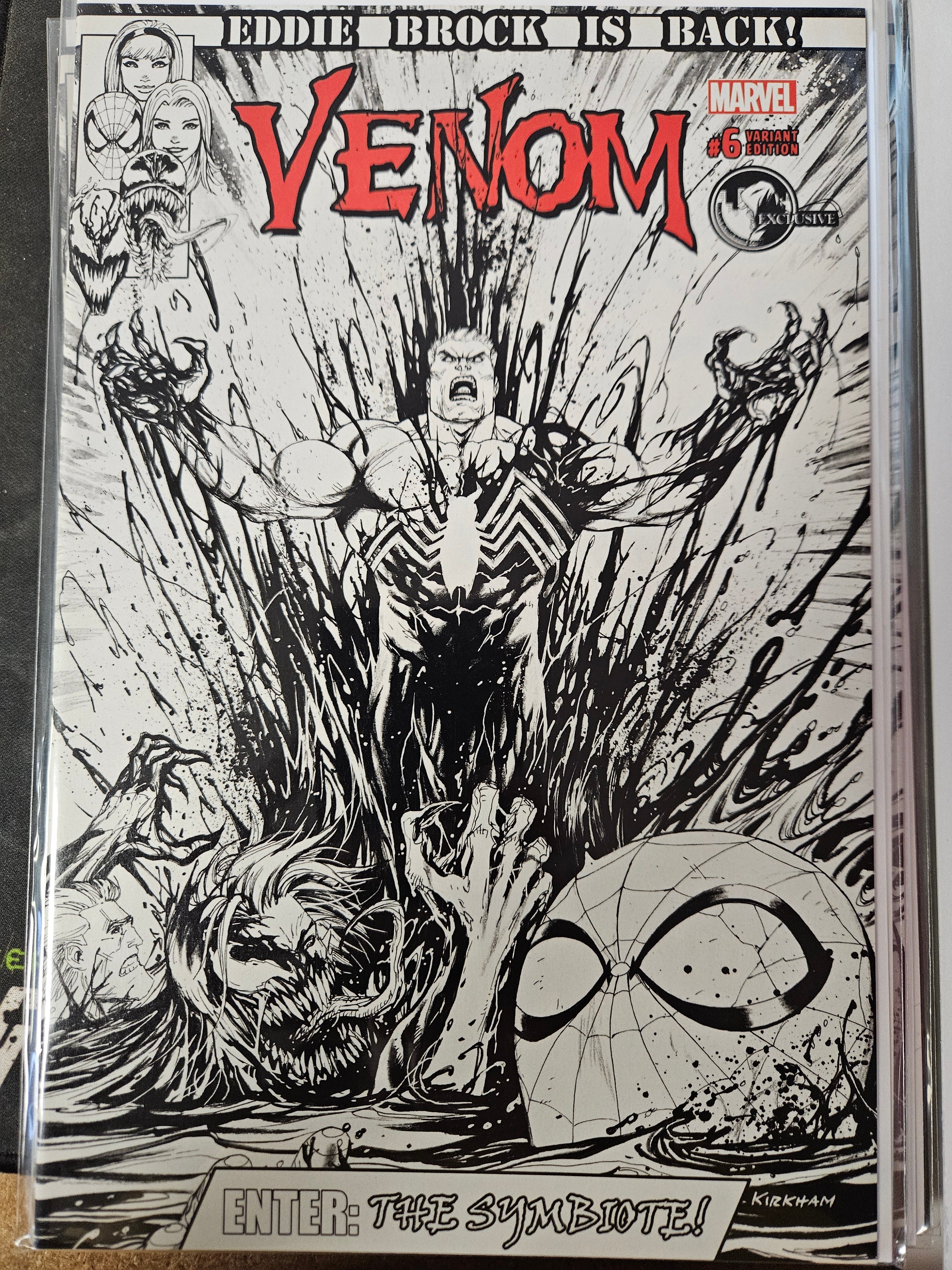 VENOM #6 TYLER KIRKHAM UNKNOWN B&W SKETCH VARIANT (CB120)