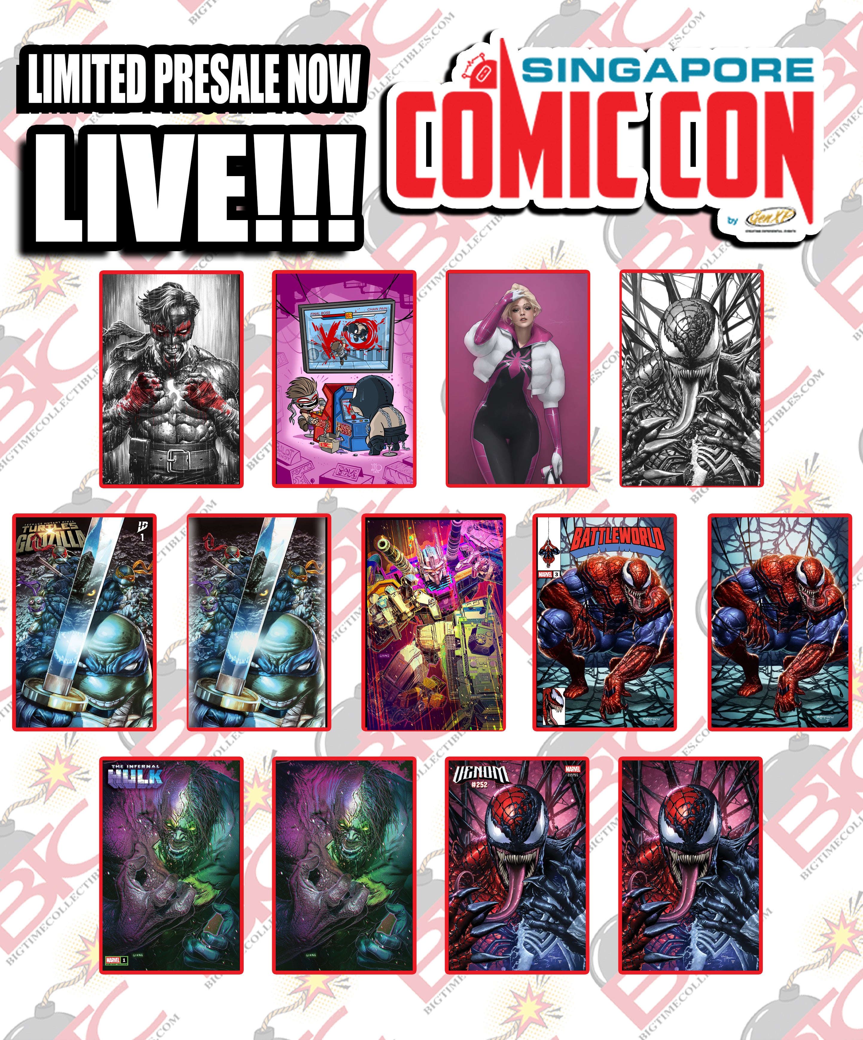 BTC SINGAPORE COMIC CON 13-PACK BUNDLE. LIMITED TO 25 SETS