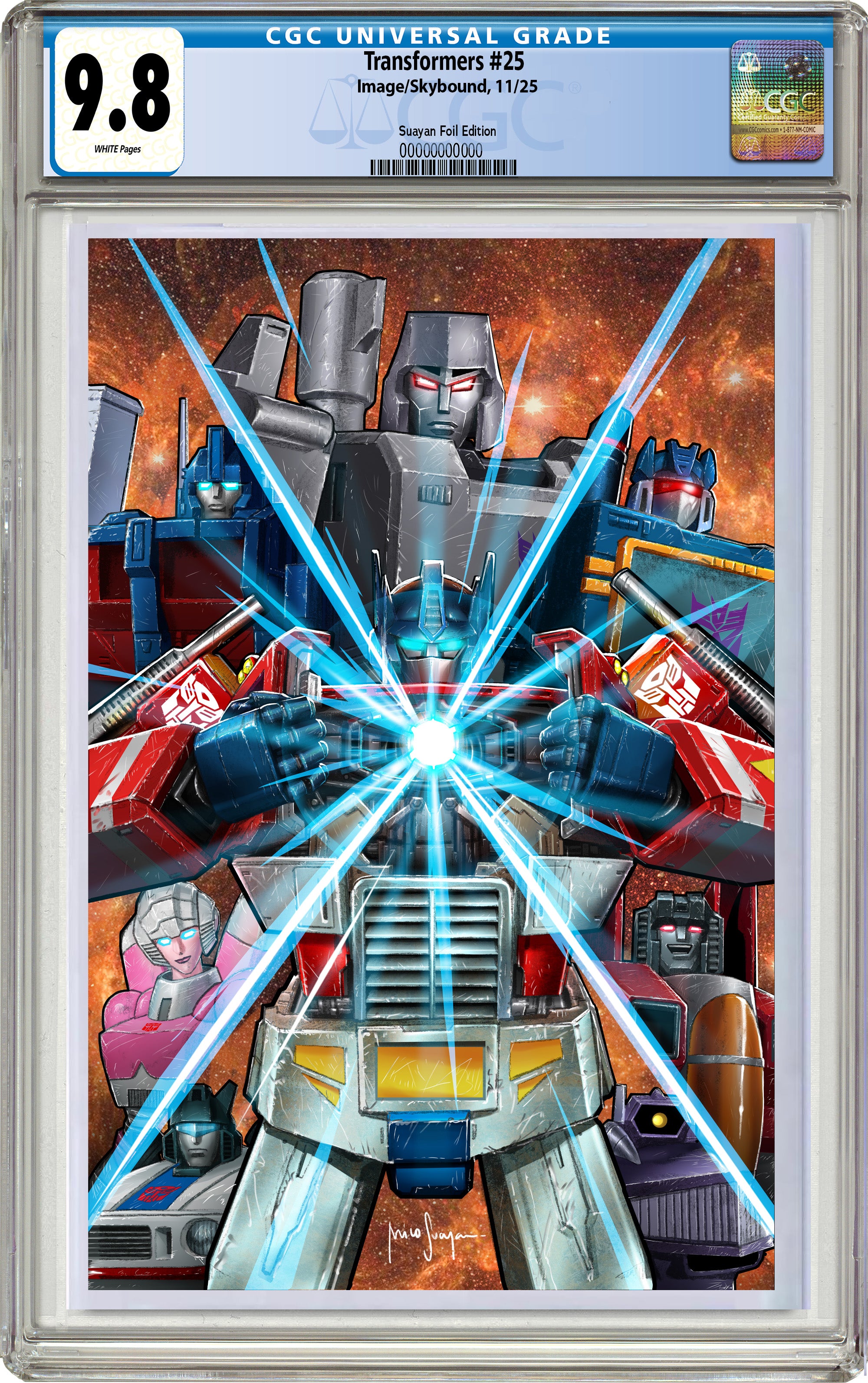 TRANSFORMERS #25 MICO SUAYAN NYCC FOIL EDITION LIMITED TO 300 W/COA