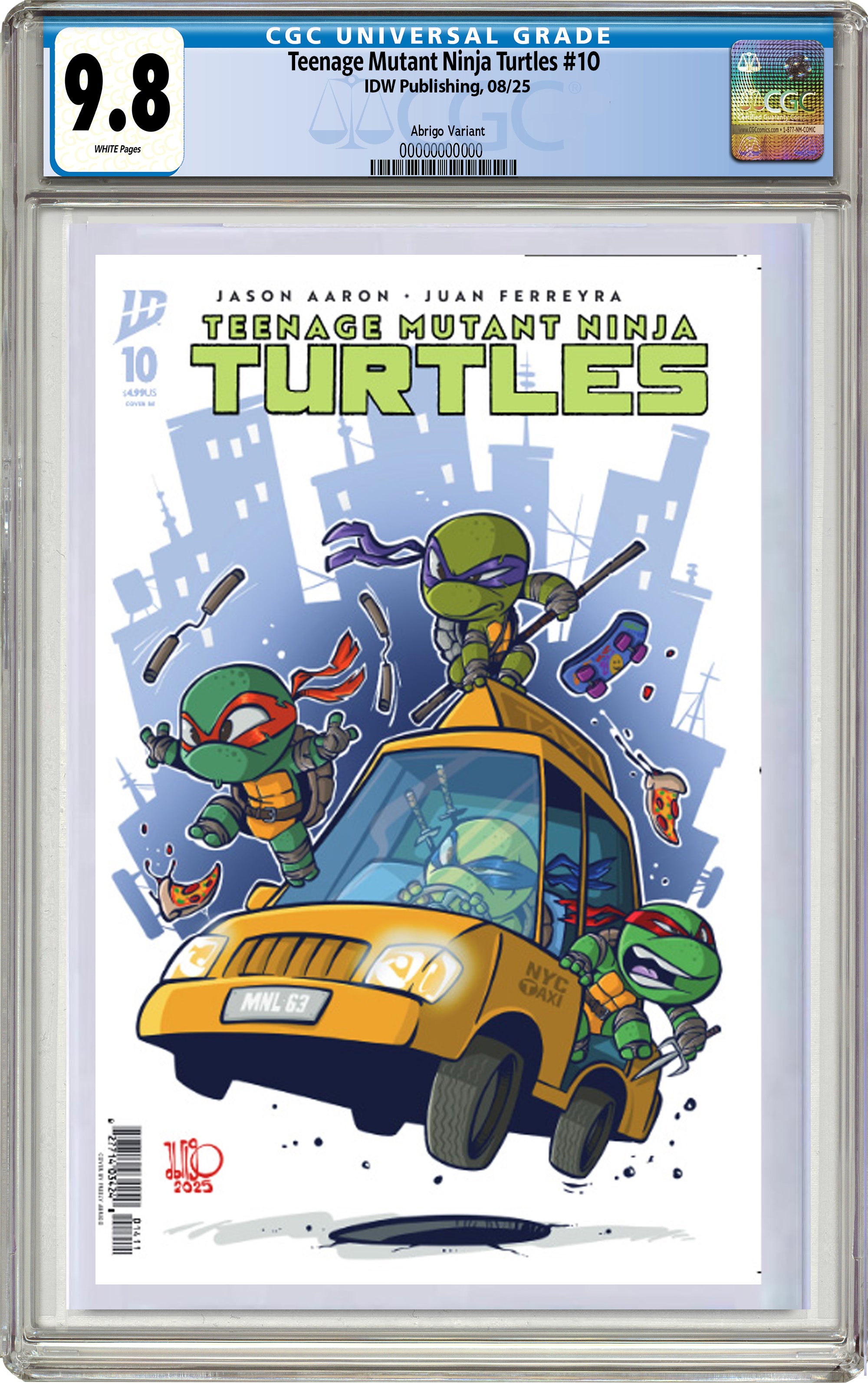 TMNT #10 FREELY ABRIGO SDCC EXCLUSIVE TRADE DRESS & VIRGIN EDITION.